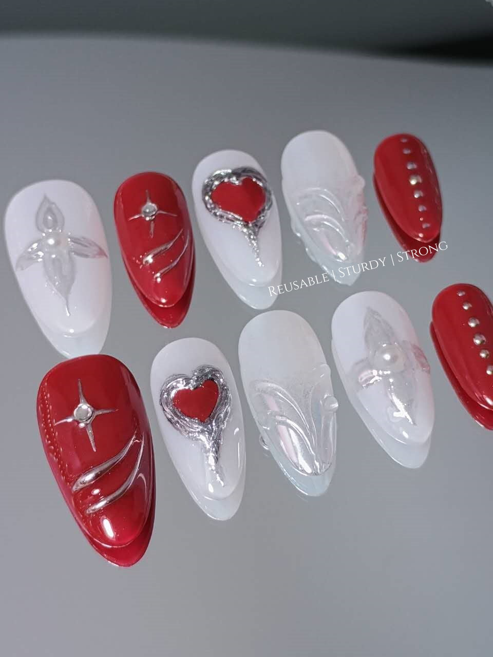 Handmade Gothic Dark Red Chrome