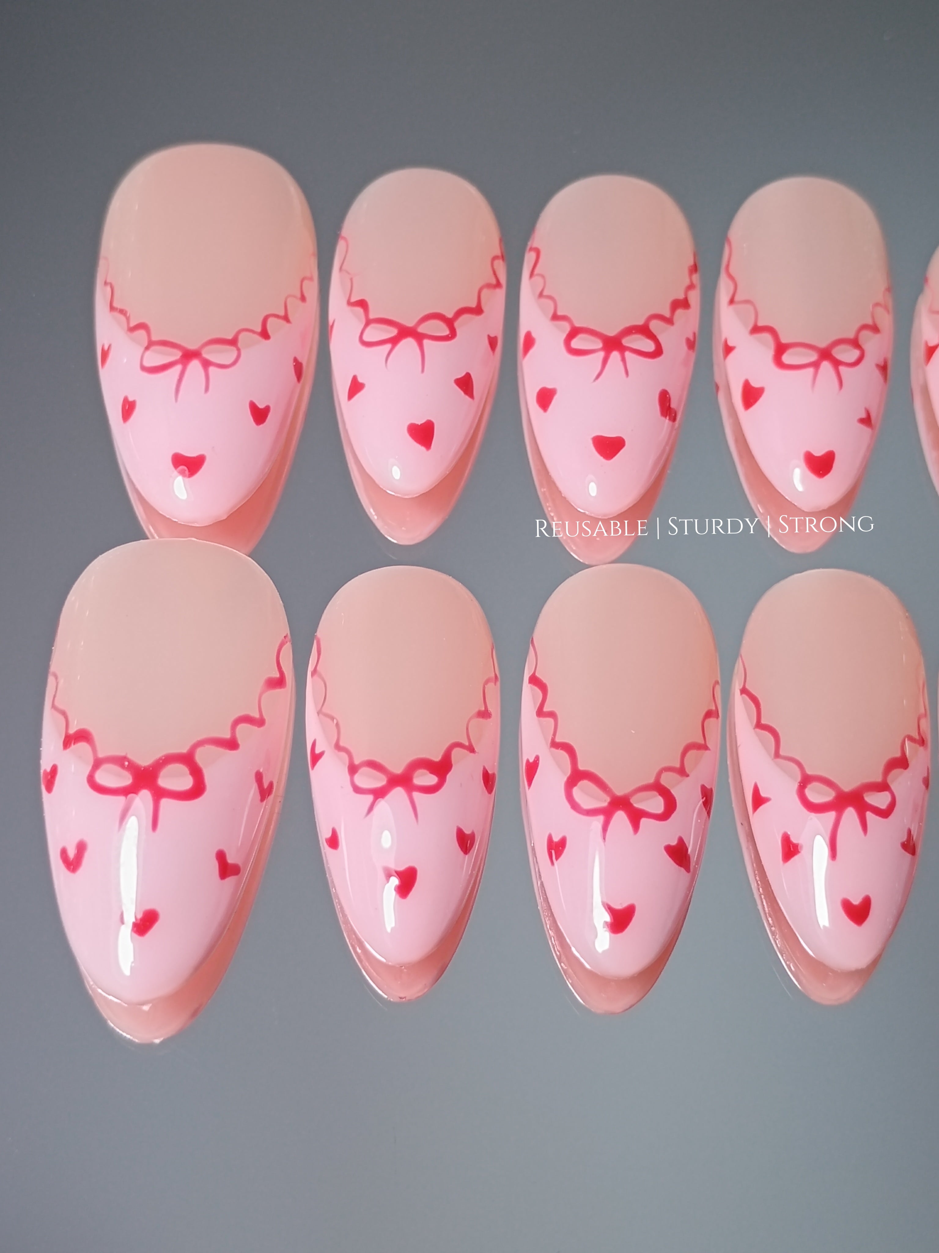 Little Hearts and Wavy French Tips