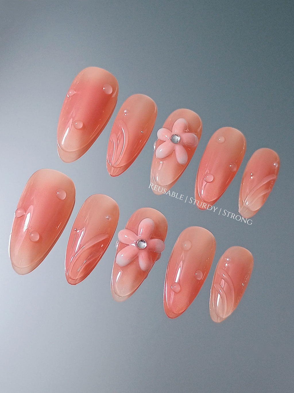 Spring Blossom Coral Petal Dream Nails