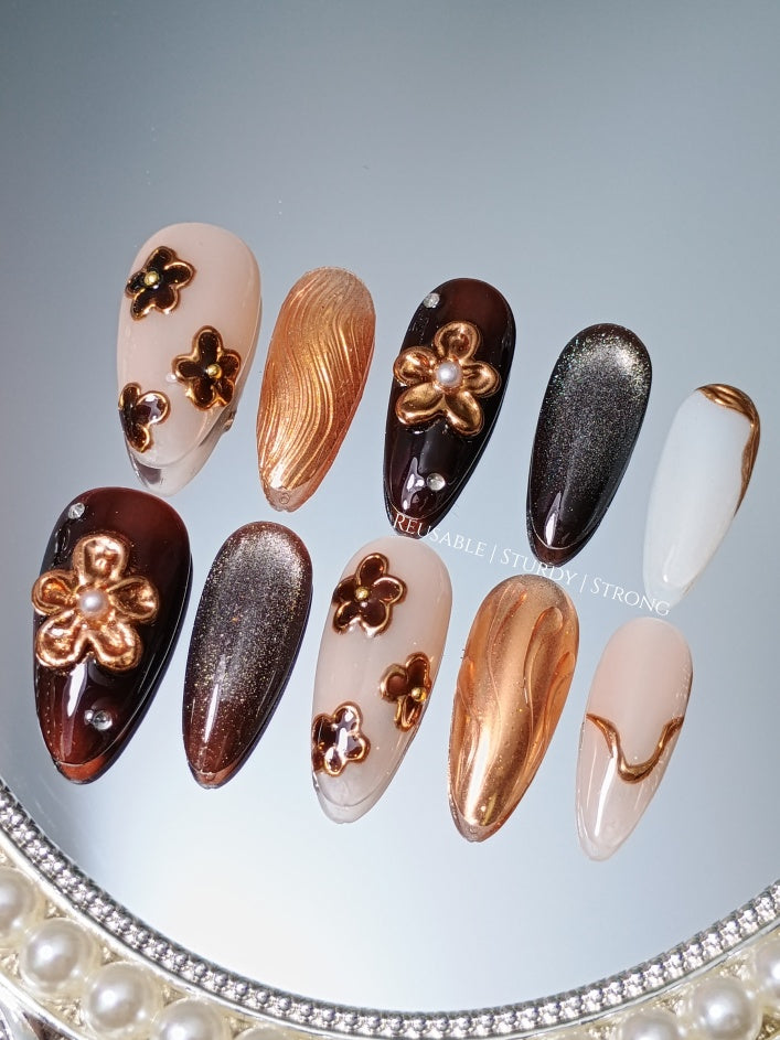 Gorgeous Bronze Metallic Flower