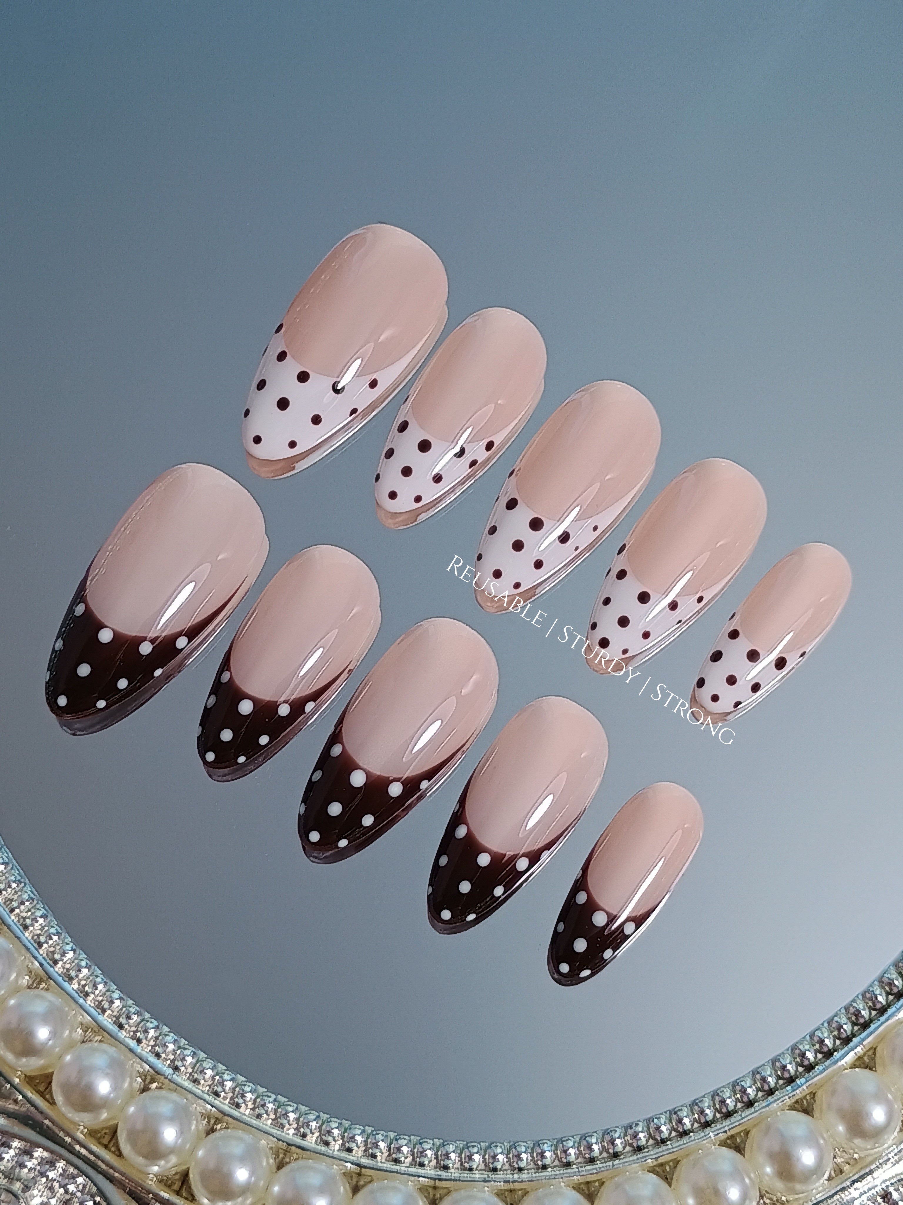Classic Polka Dot French Tips
