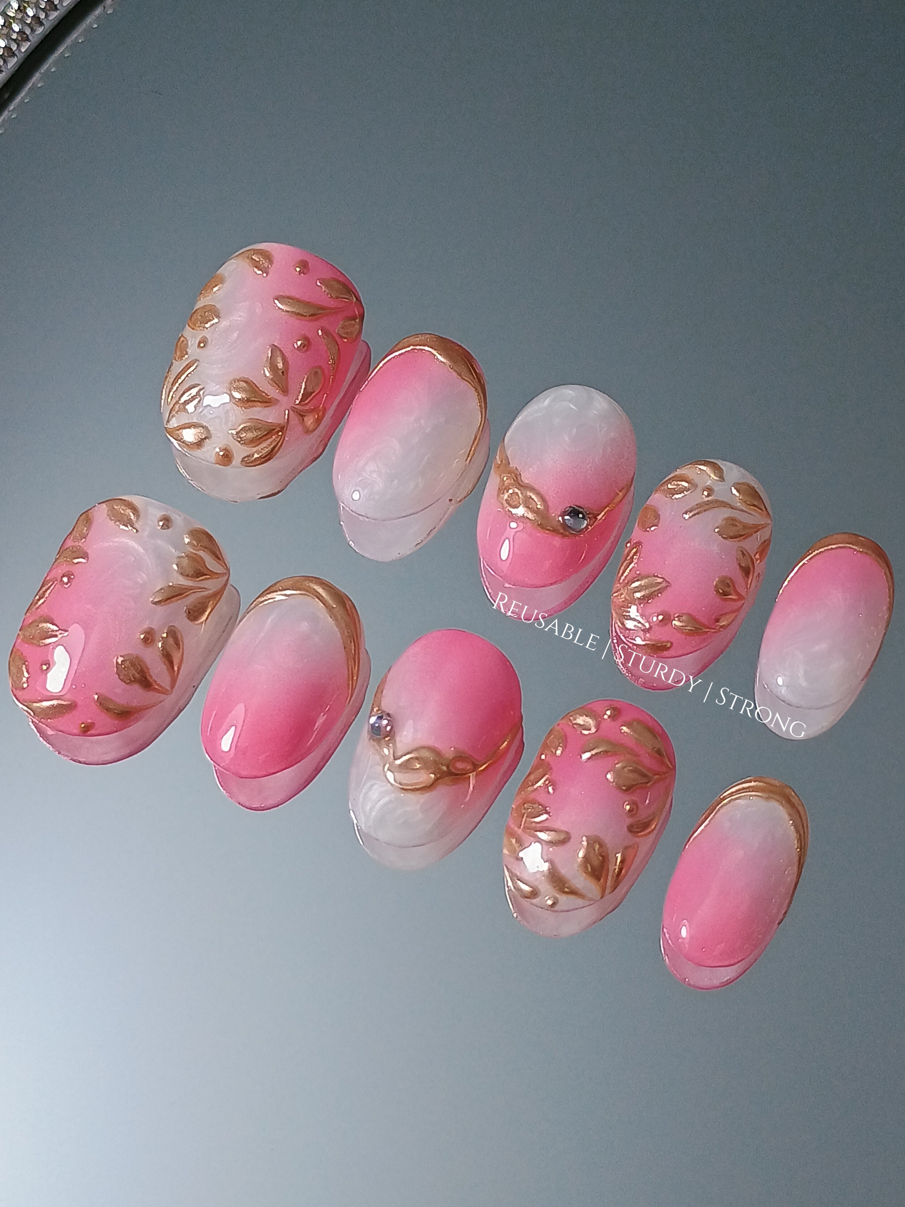 Extra Short) Femme Fatale | Blushed Ombre Golden Flower