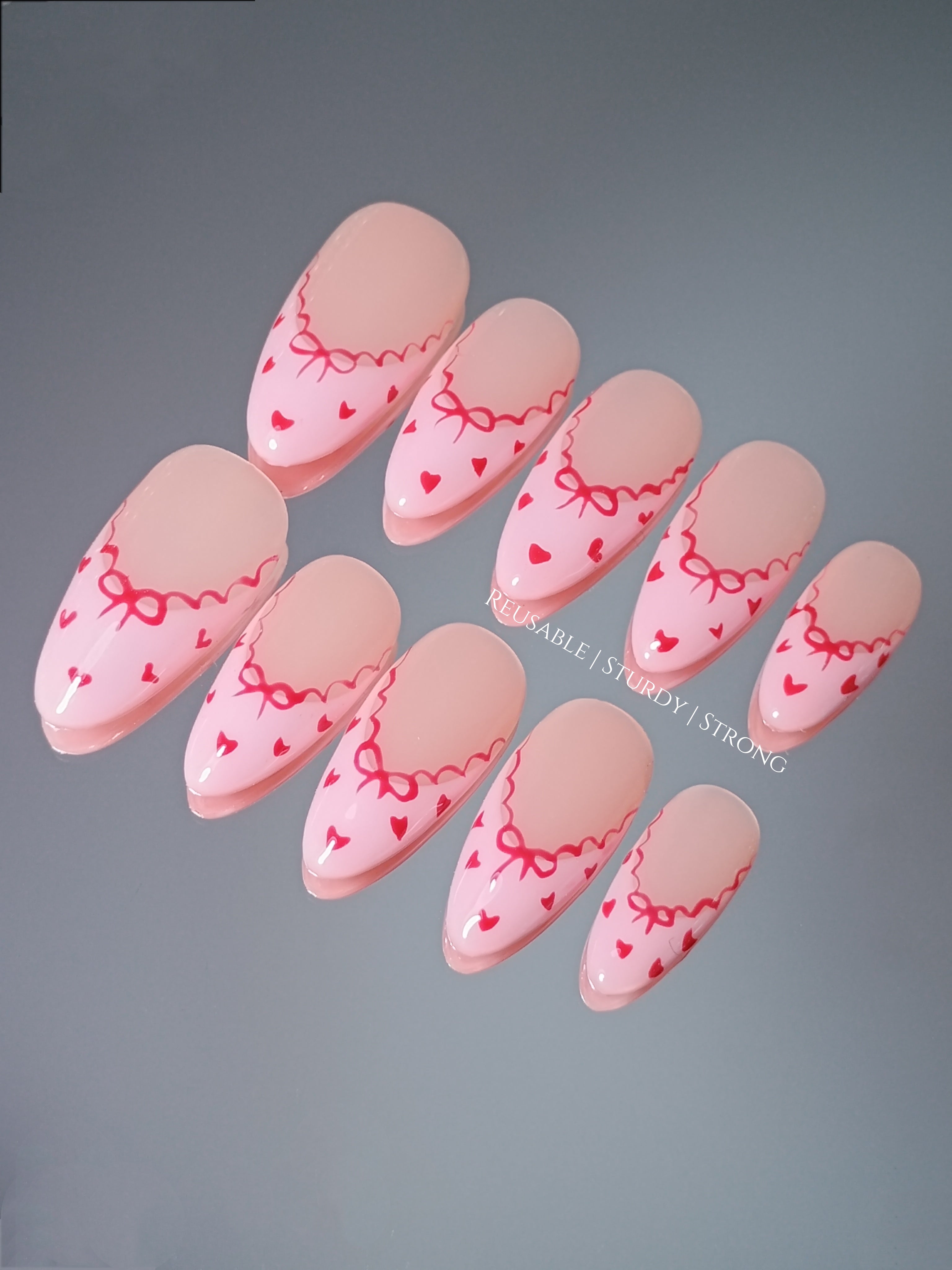 Little Hearts and Wavy French Tips