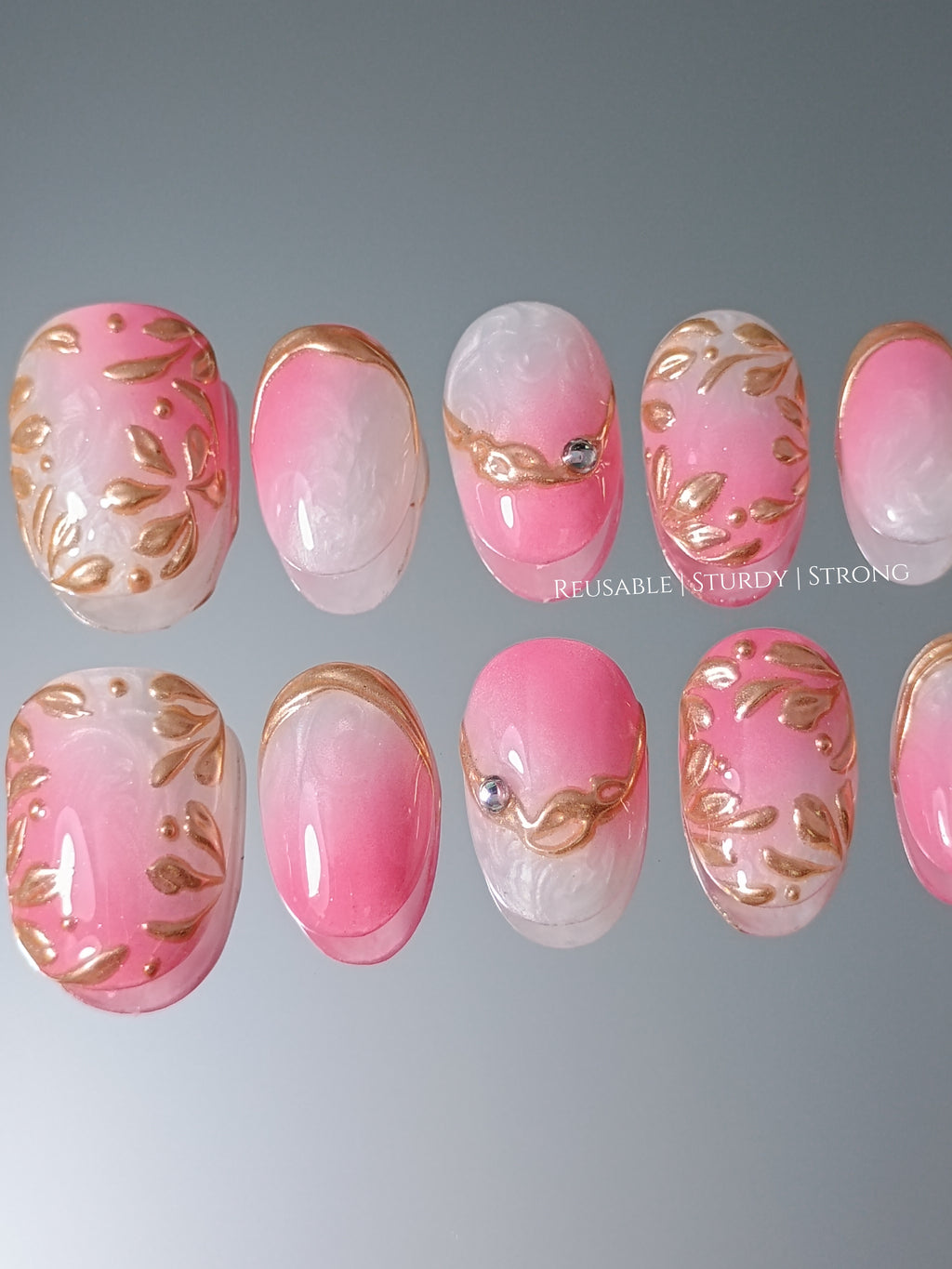 Extra Short) Femme Fatale | Blushed Ombre Golden Flower