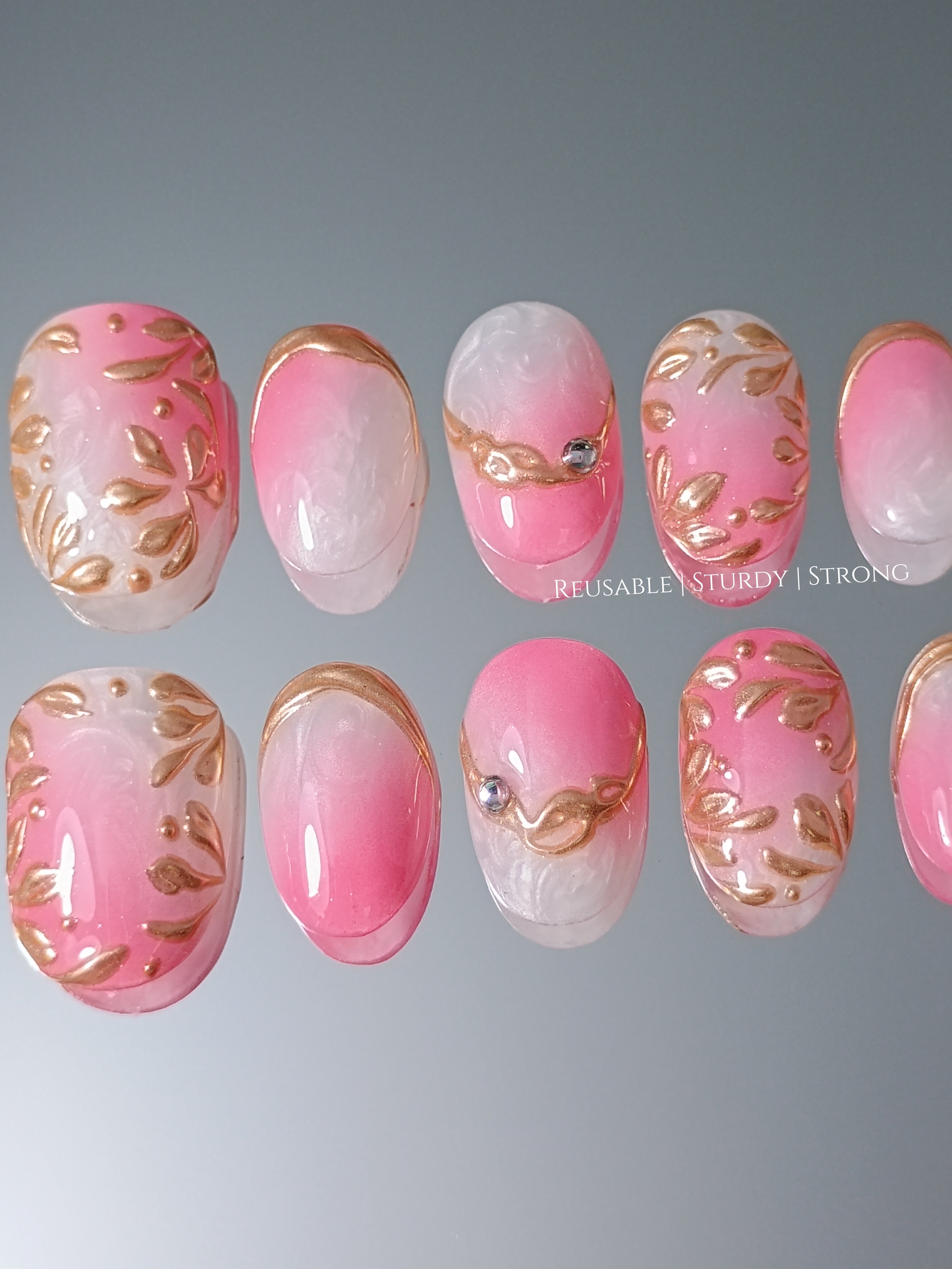 Extra Short) Femme Fatale | Blushed Ombre Golden Flower