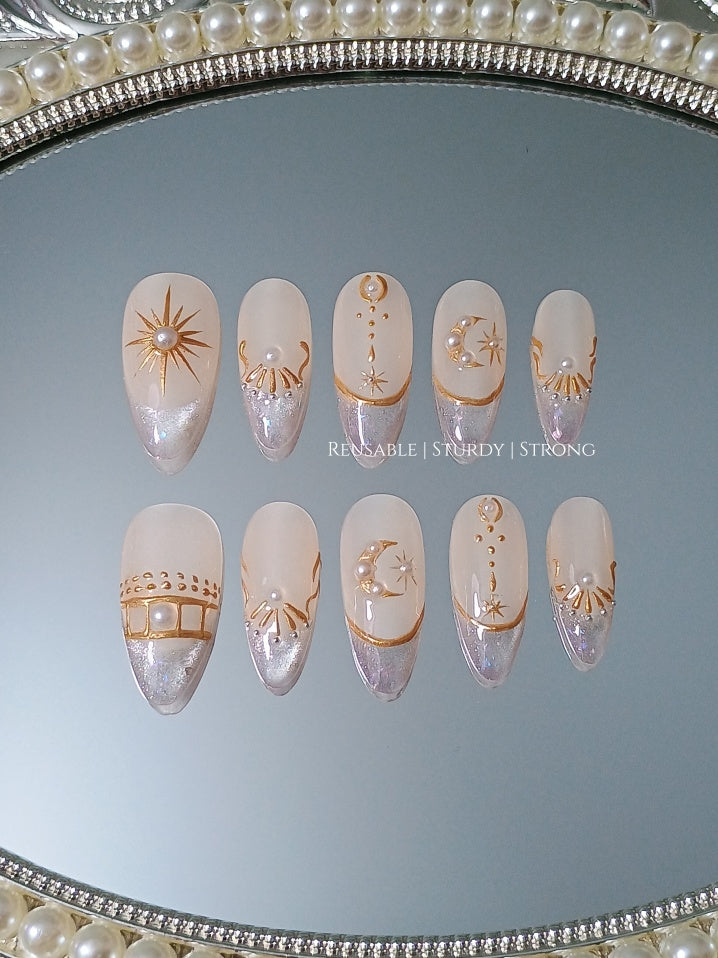 Mystical Celestial Palace | Sparkling Soft Purple Cat Eye