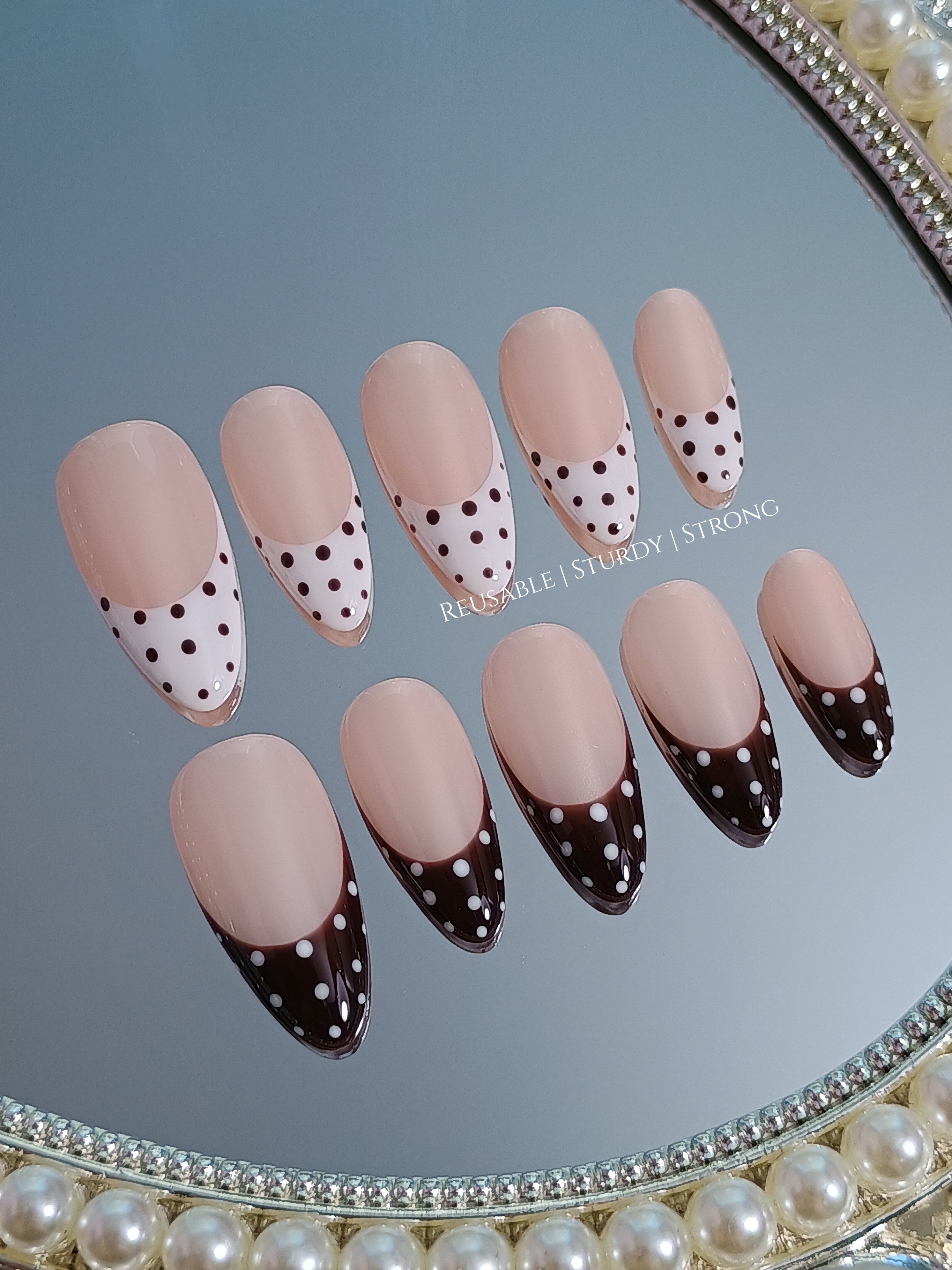 Classic Polka Dot French Tips