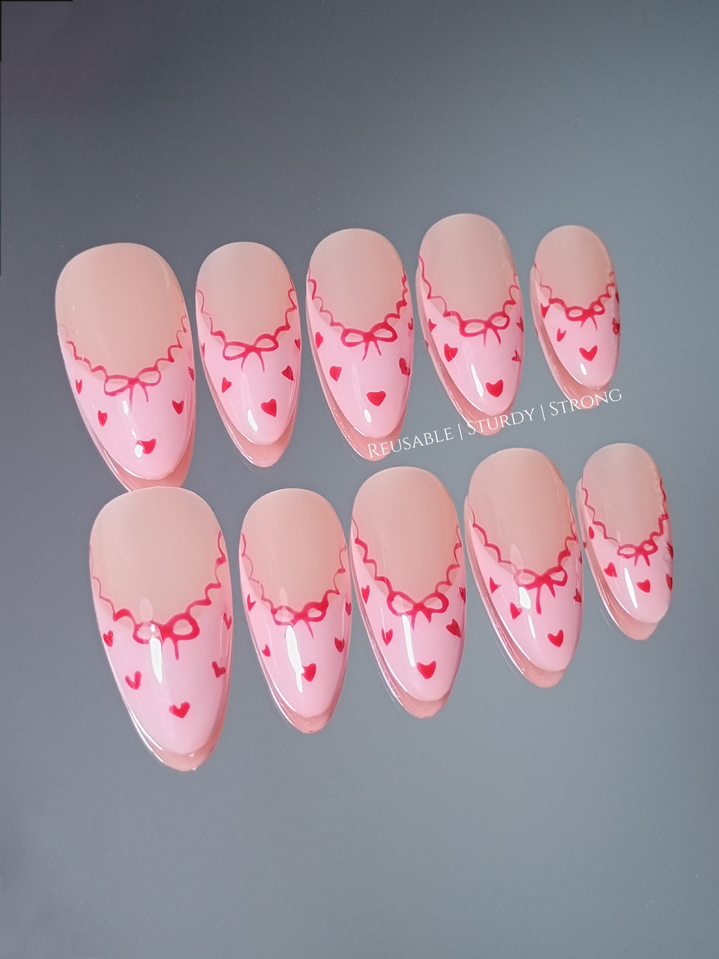 Little Hearts and Wavy French Tips