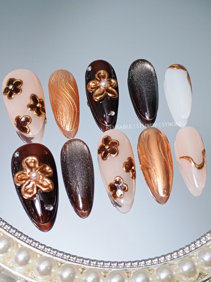 Gorgeous Bronze Metallic Flower