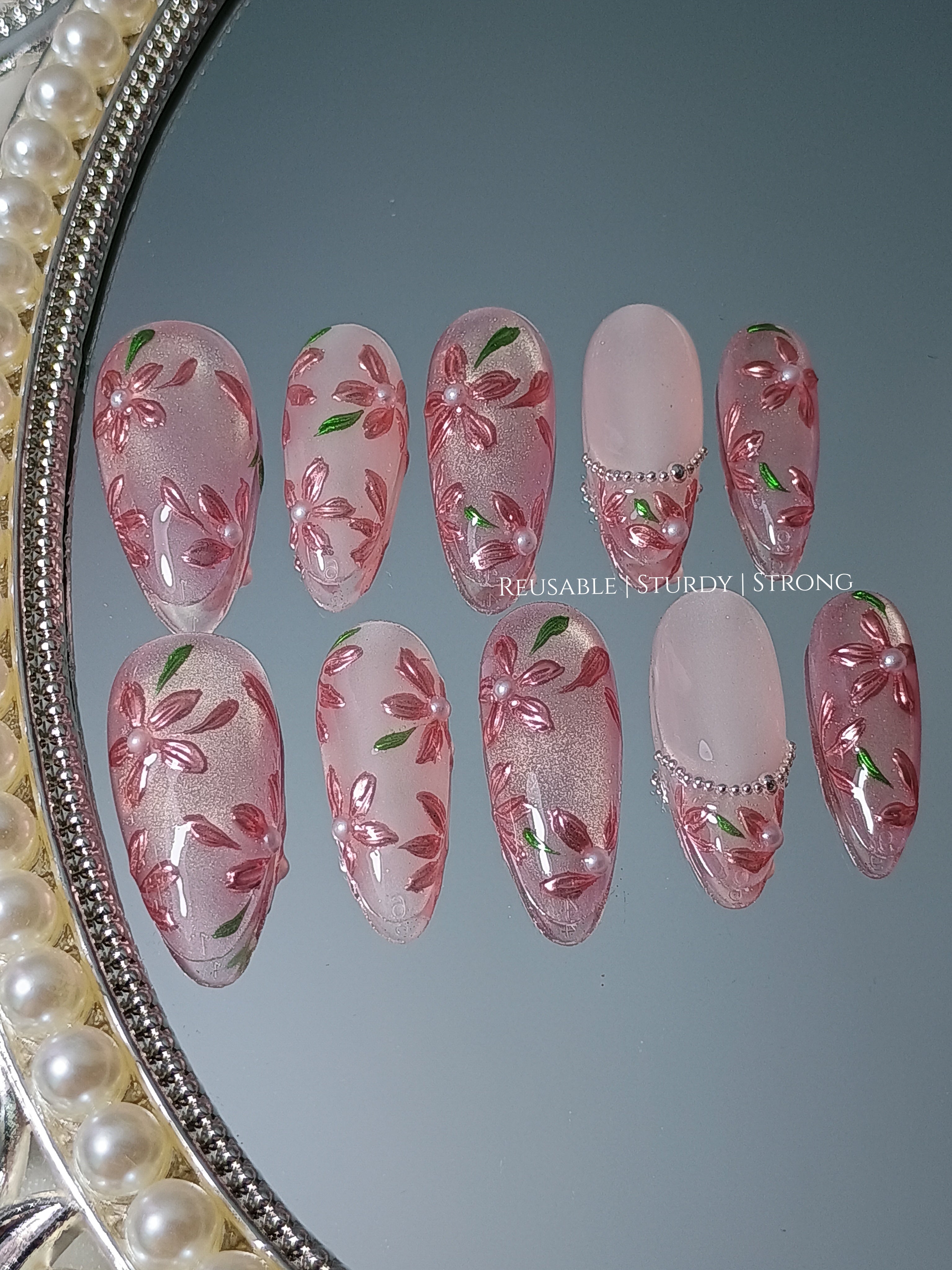 Rose Gold Allure Floral with Little Pearls