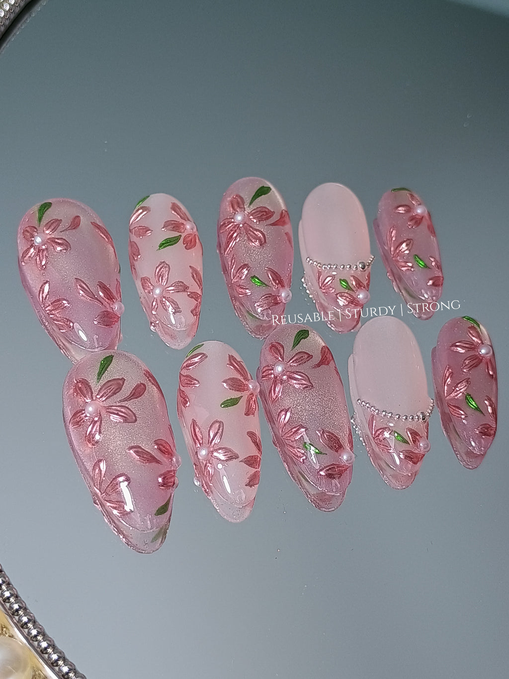 Rose Gold Allure Floral with Little Pearls