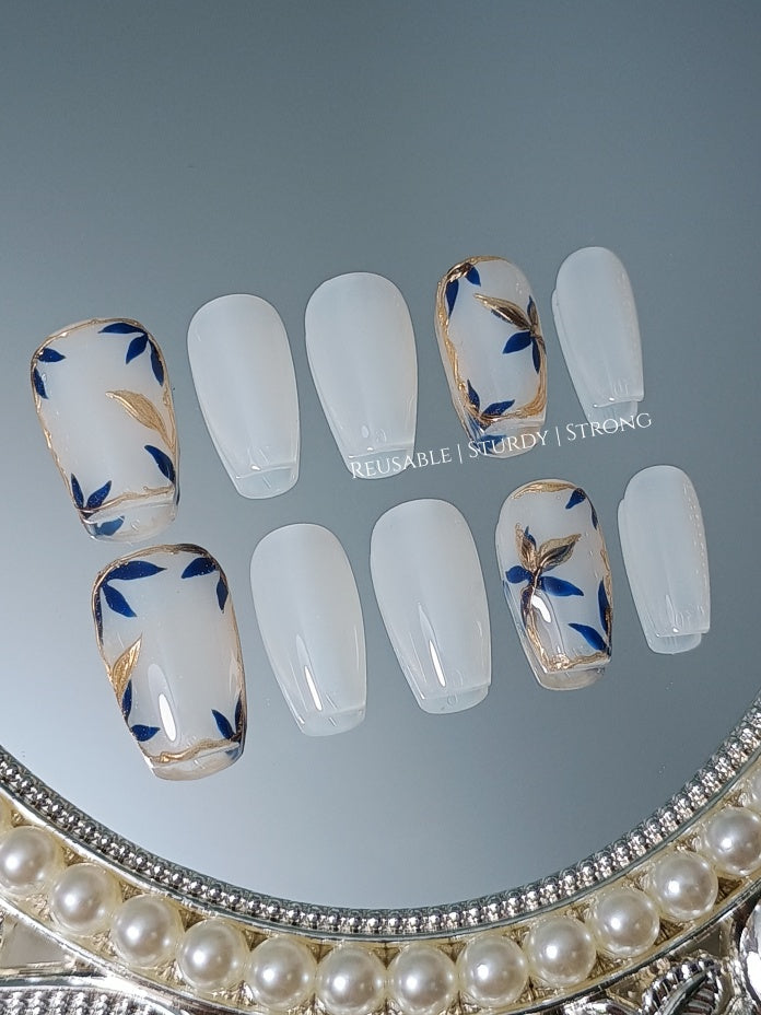 Layered of Petals in Blue and Gold