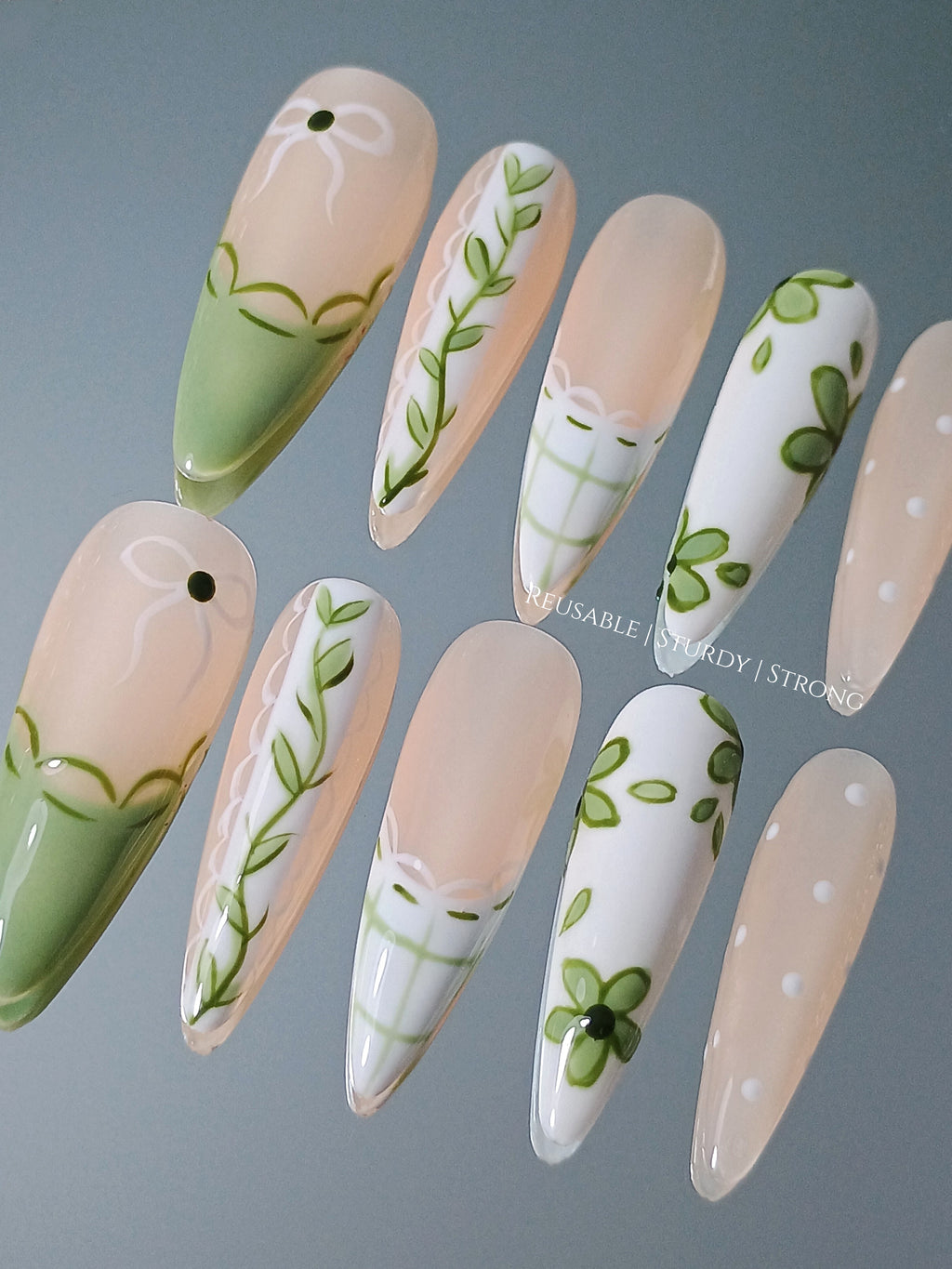 Long Sage Green Leaf