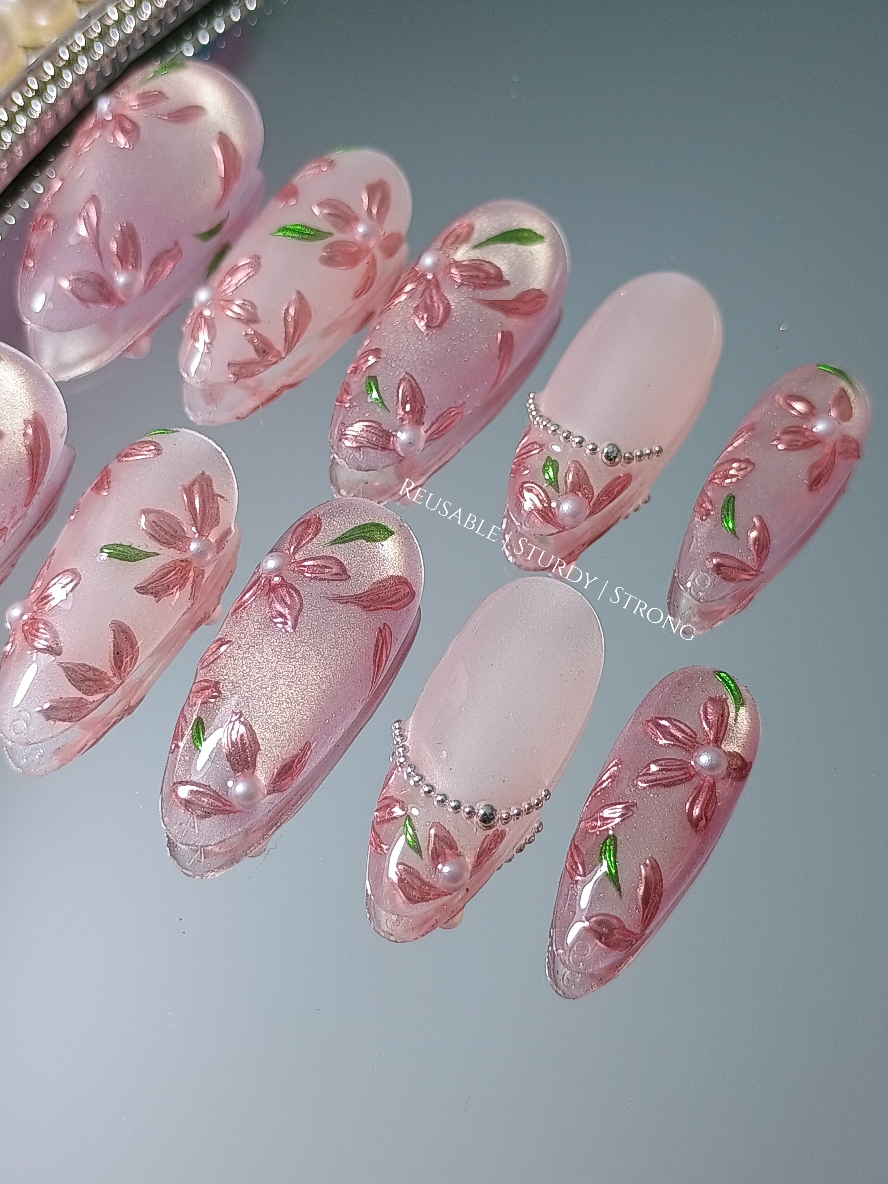 Rose Gold Allure Floral with Little Pearls