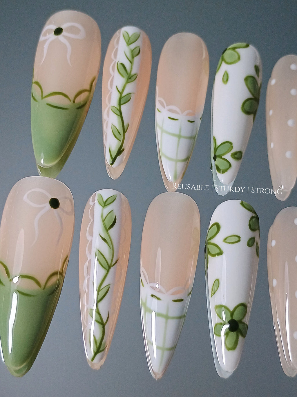 Long Sage Green Leaf
