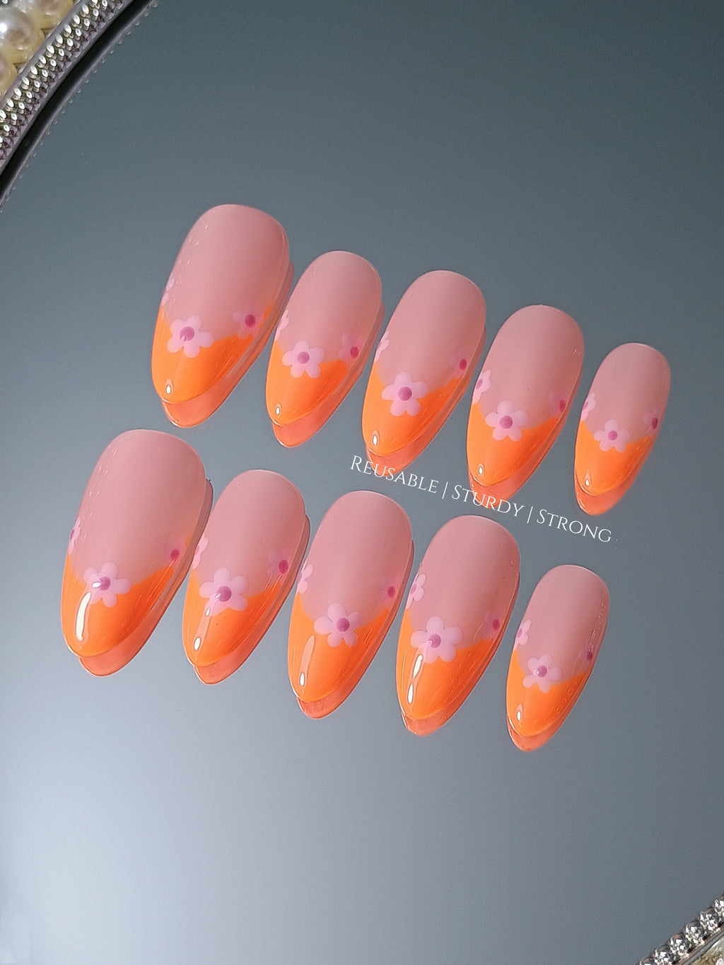 Orange neon tinted daisy flower