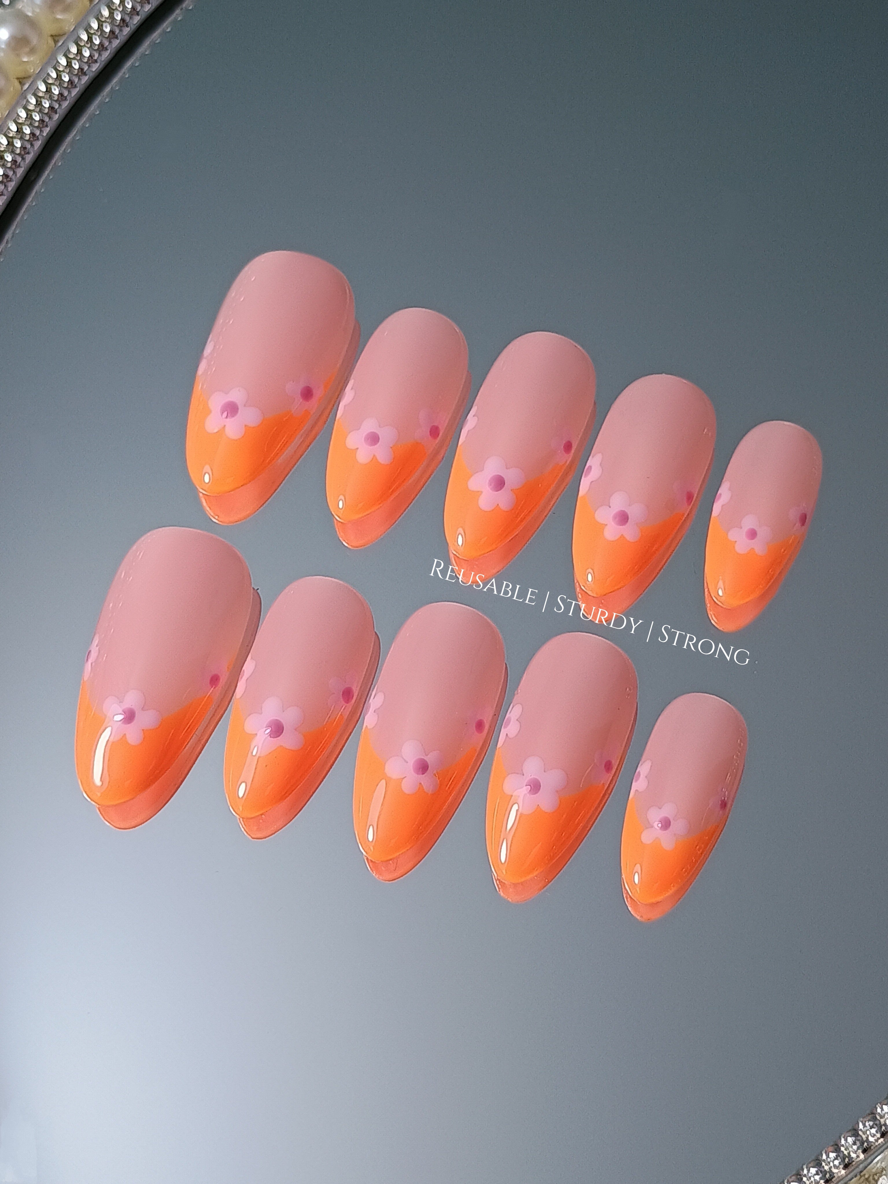 Orange neon tinted daisy flower