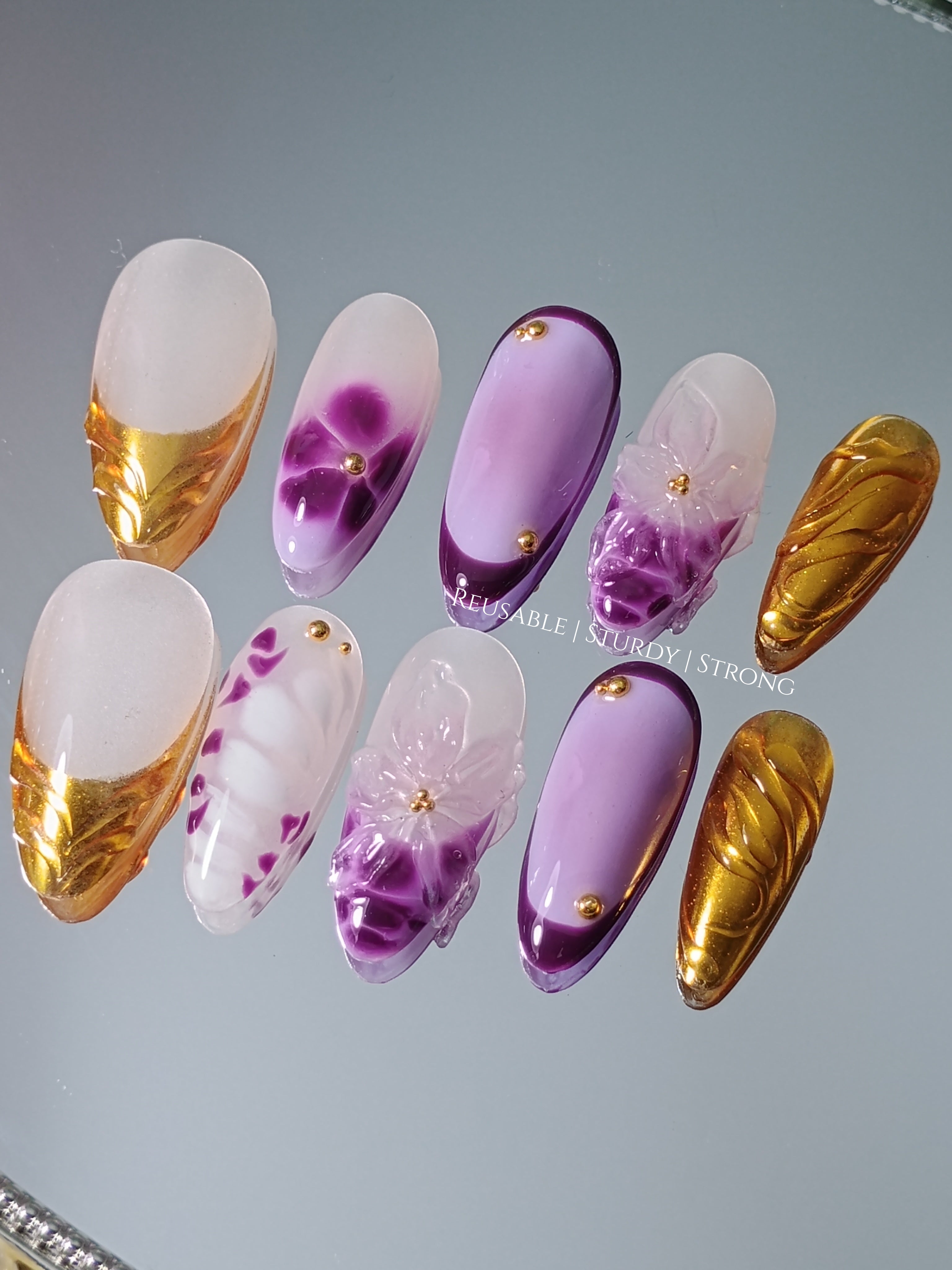 Golden Metal Luxe Orchid