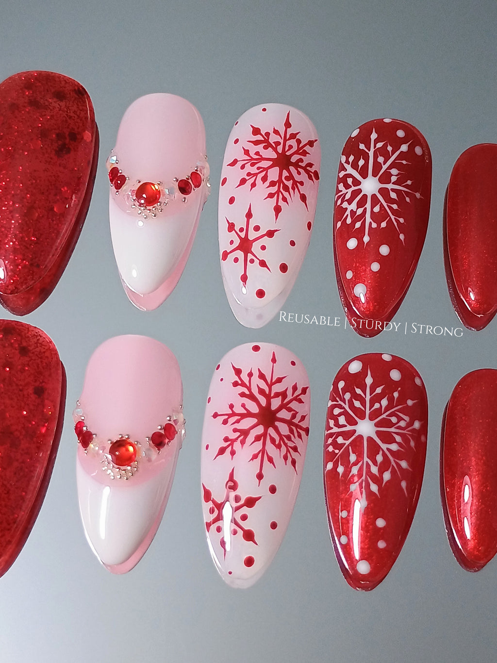 Red Snowflake Glitter