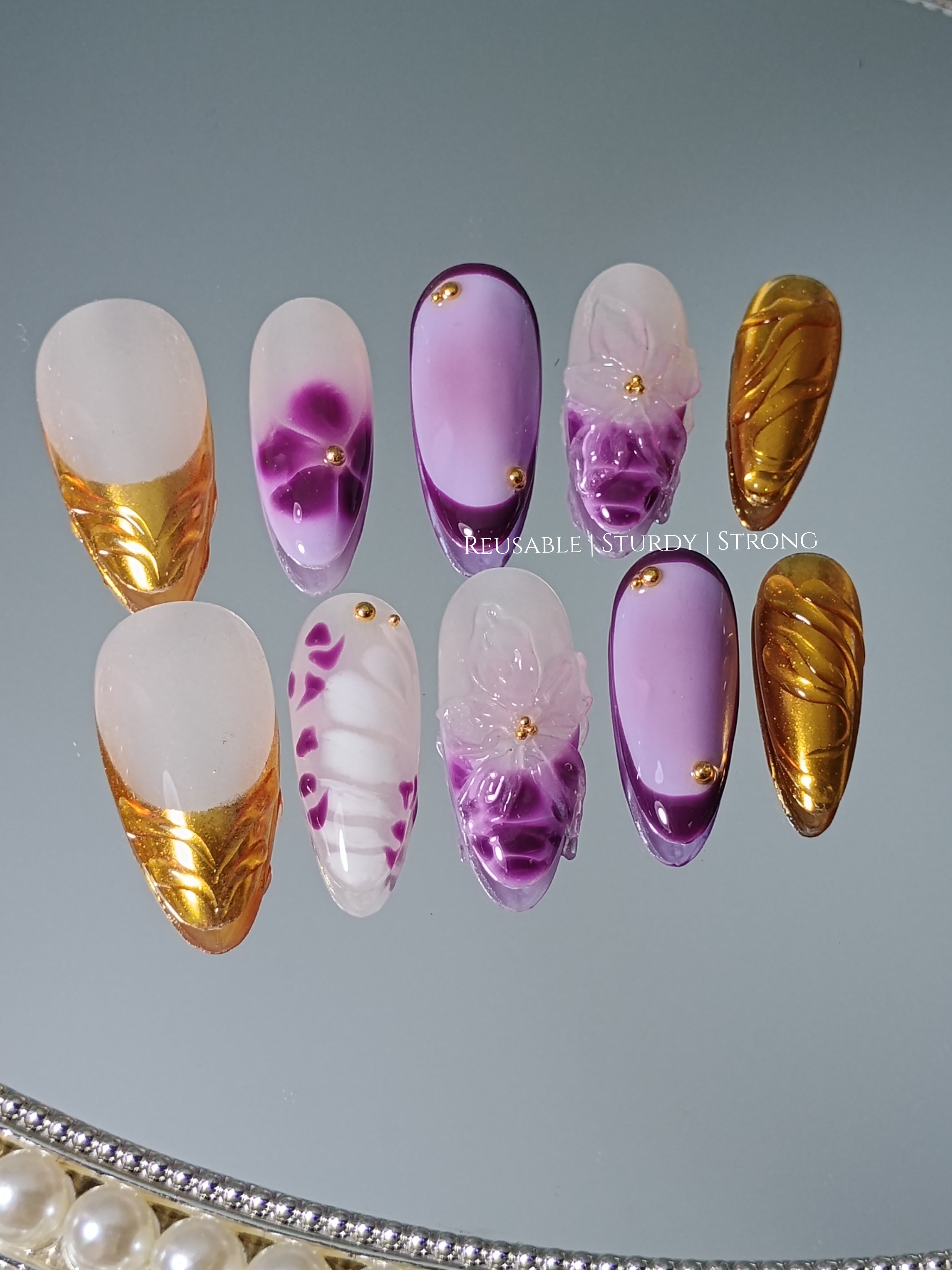 Golden Metal Luxe Orchid