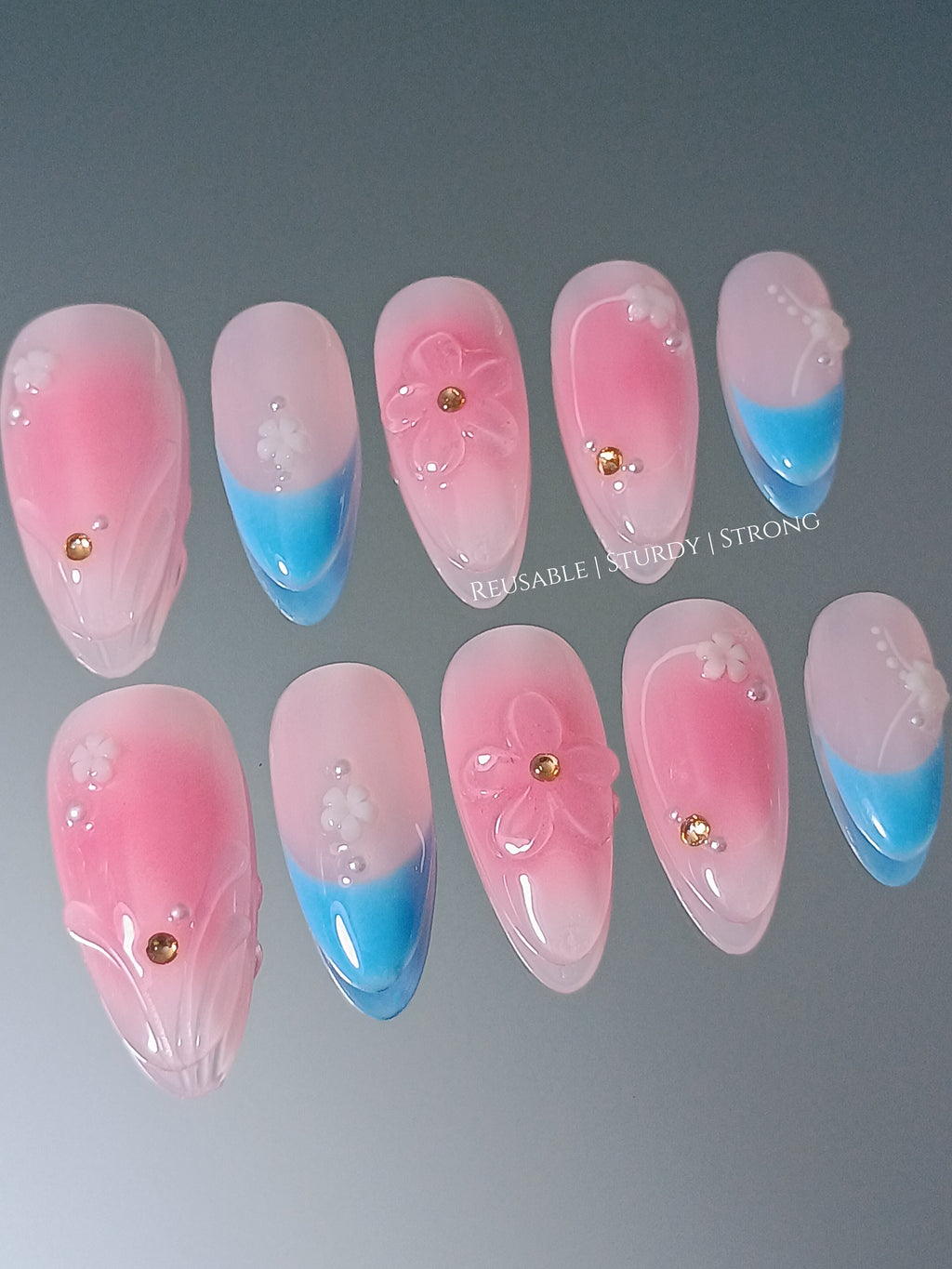 Blossom Breeze Ombré Petal Blue French