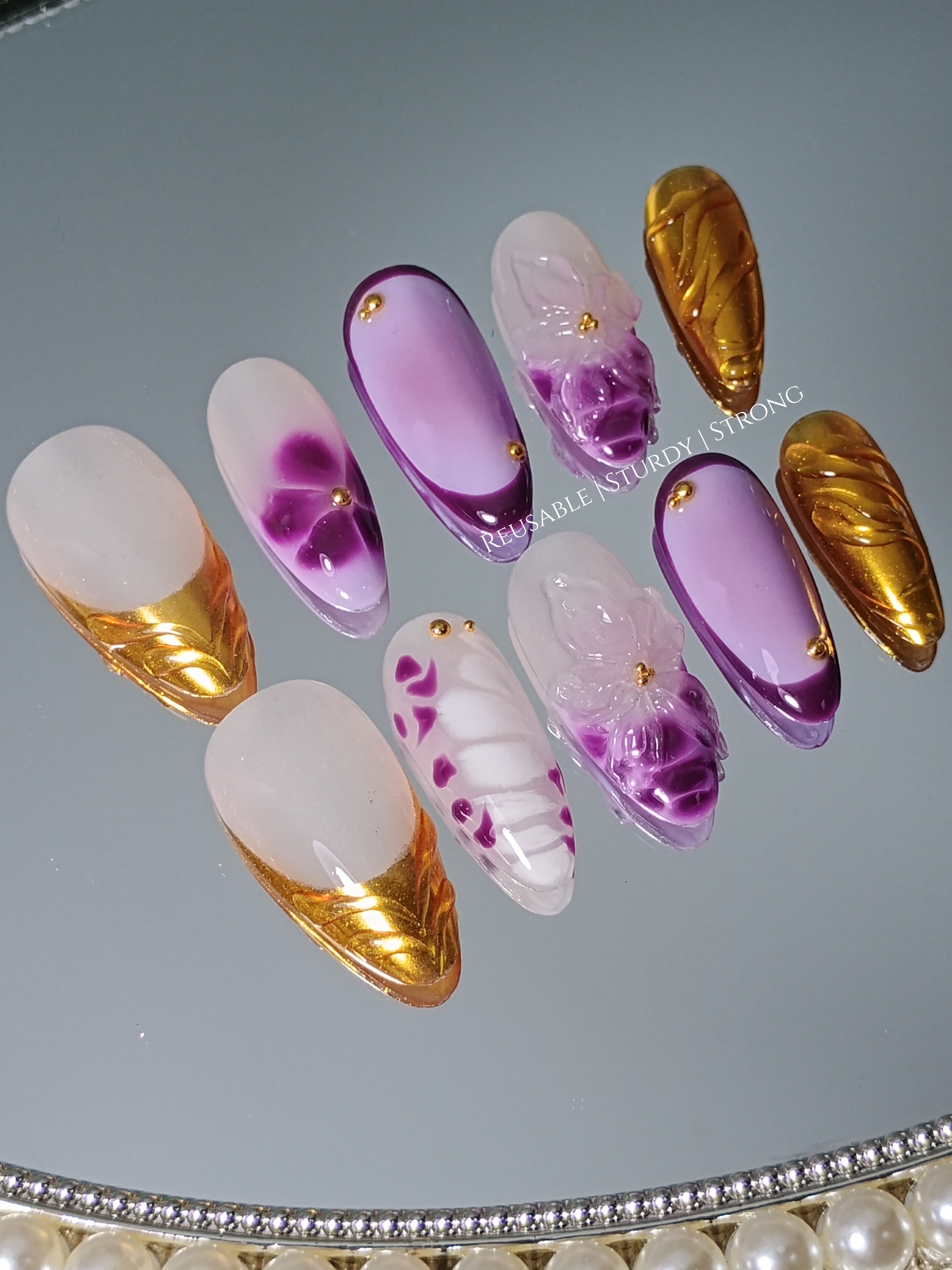 Golden Metal Luxe Orchid