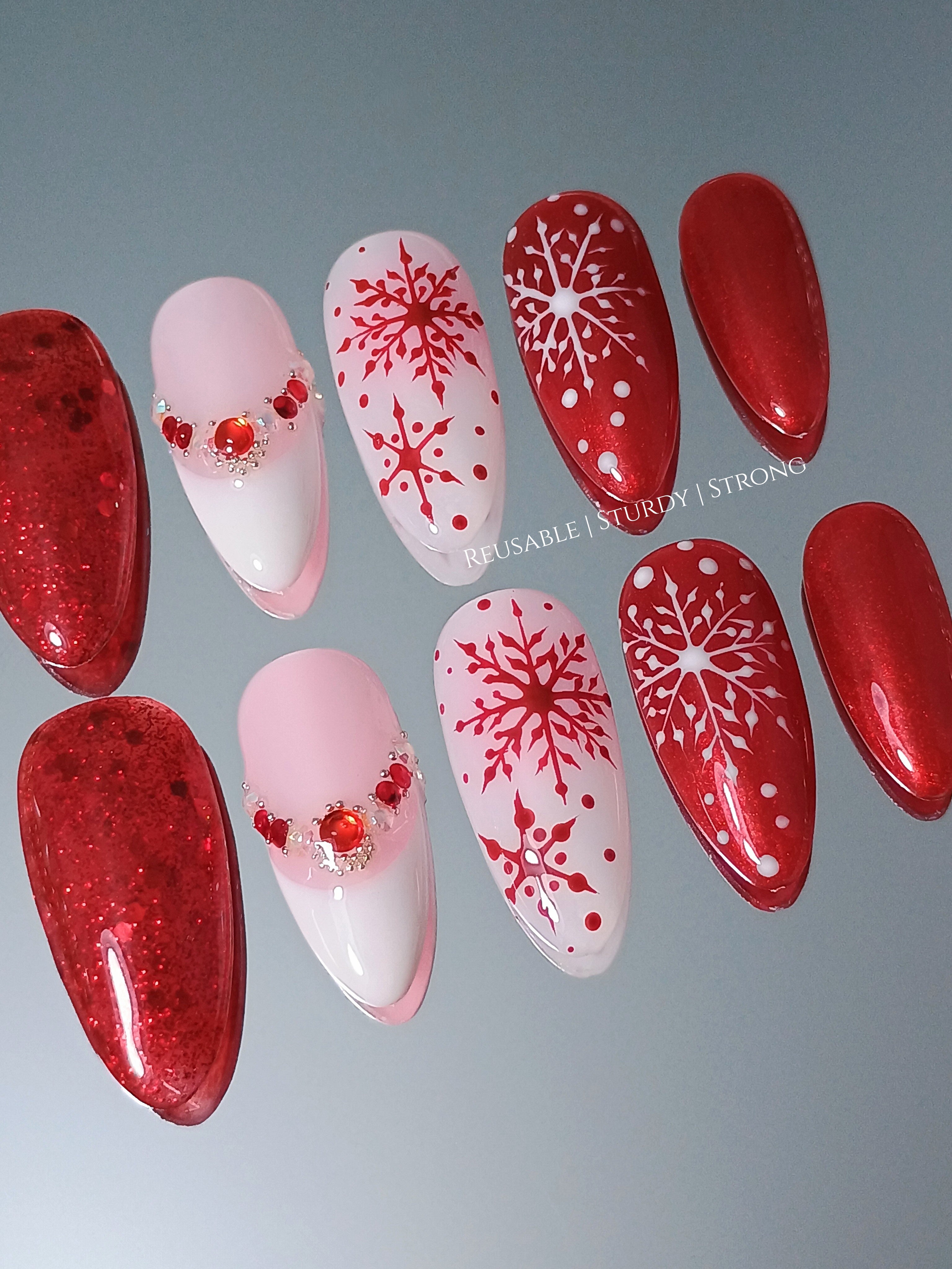 Red Snowflake Glitter