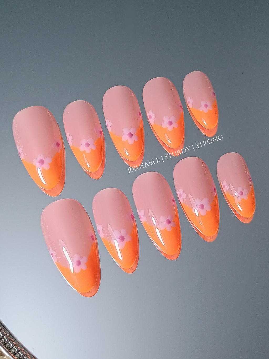 Orange neon tinted daisy flower