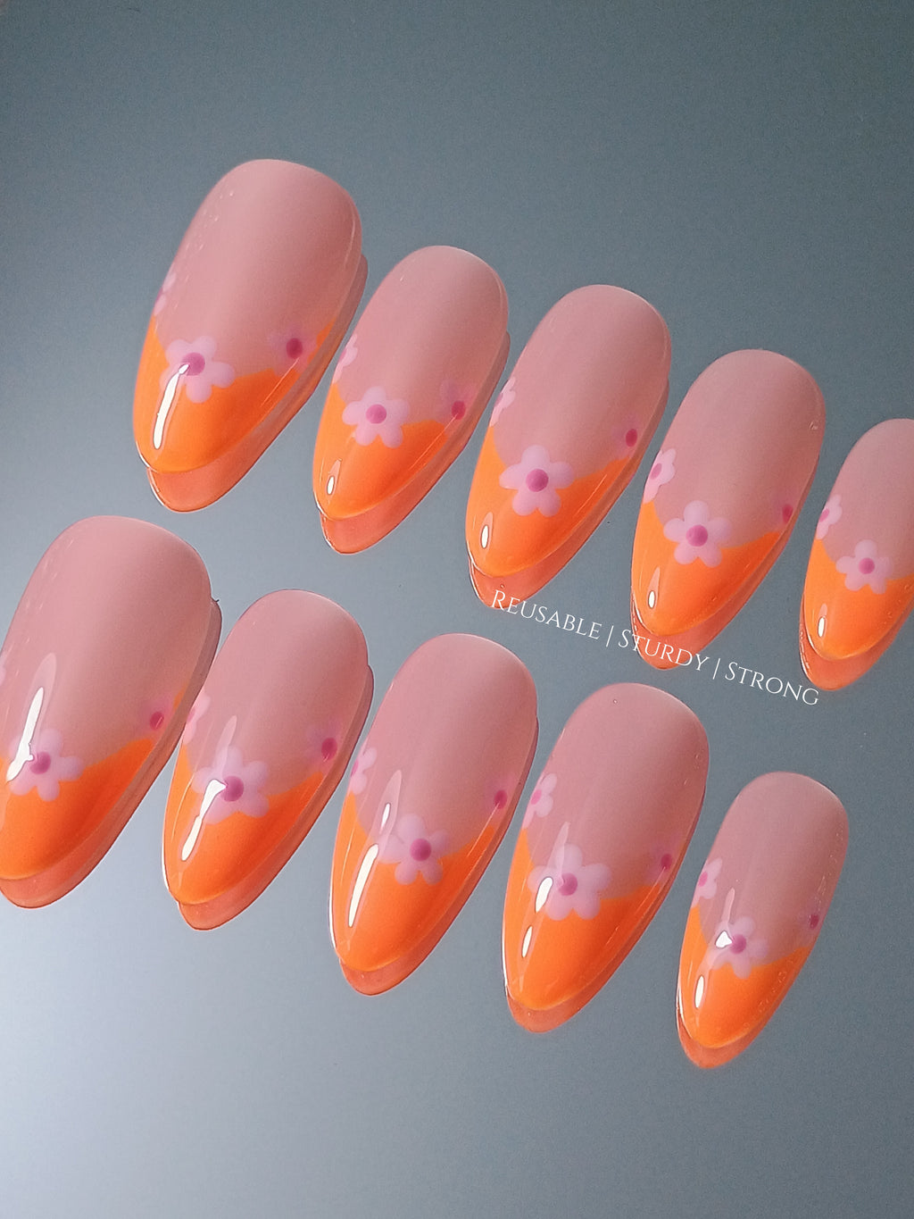 Orange neon tinted daisy flower