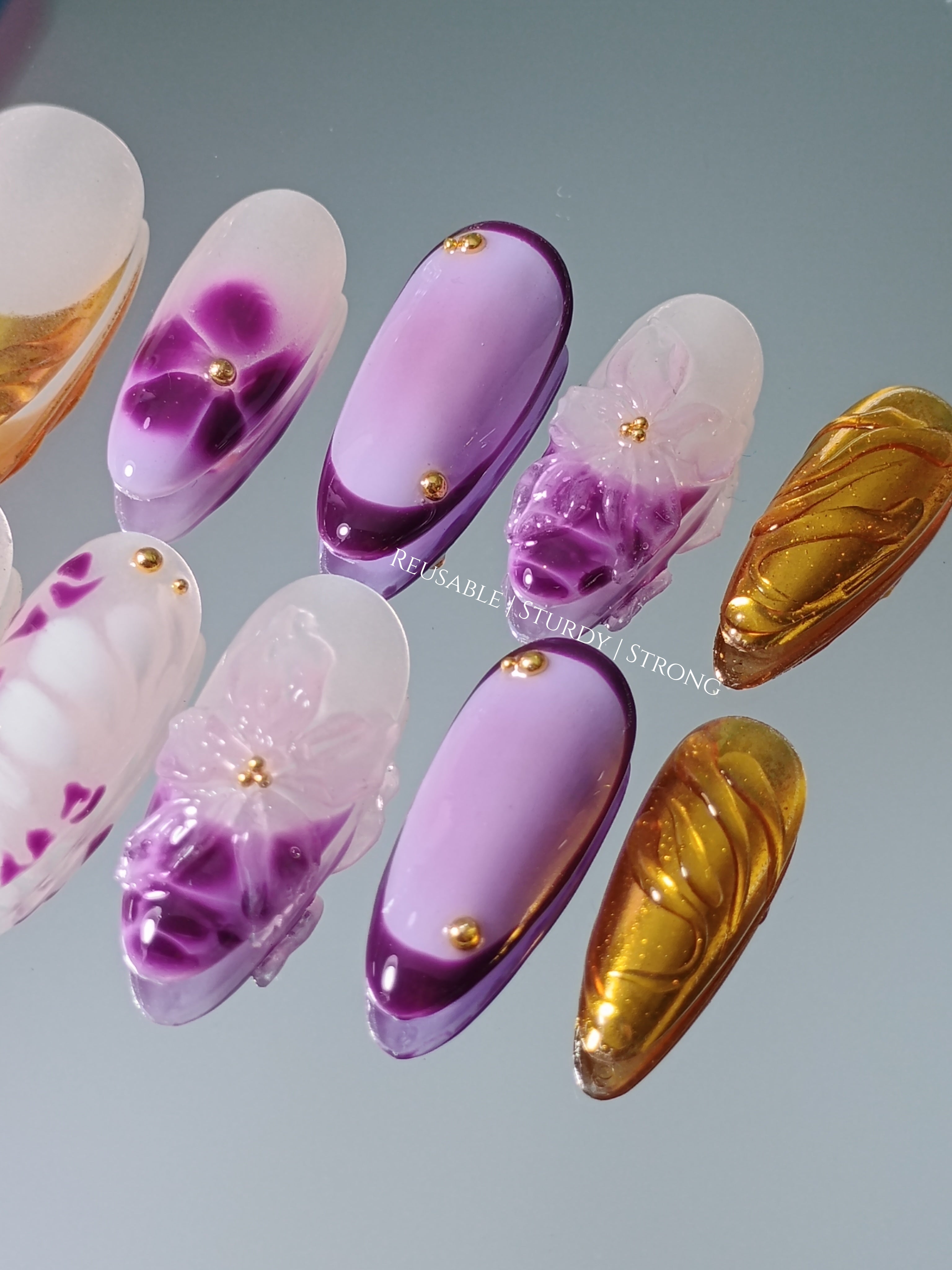 Golden Metal Luxe Orchid