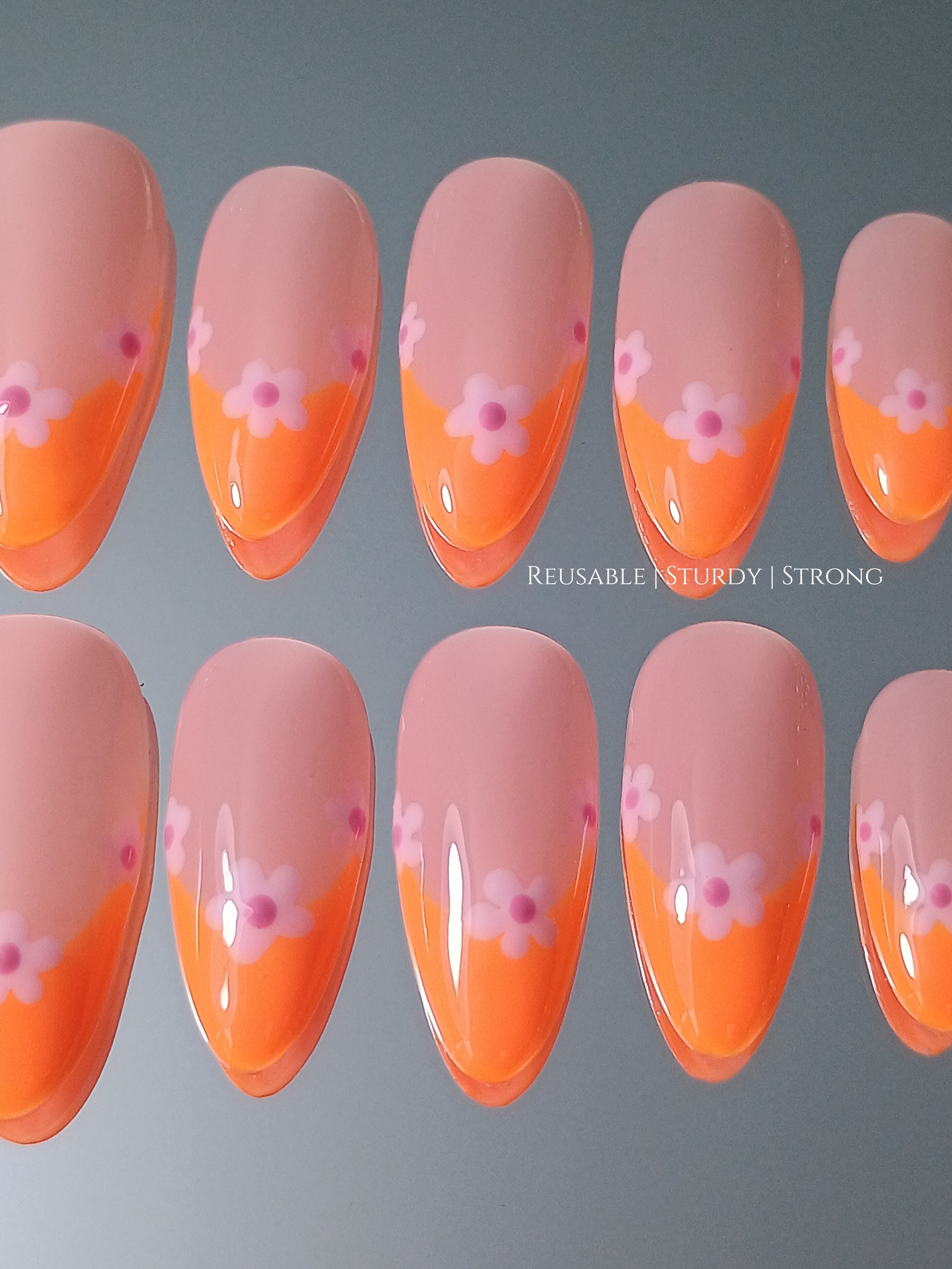 Orange neon tinted daisy flower