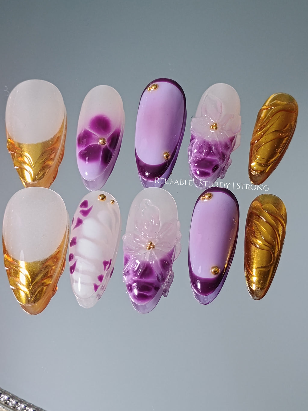 Golden Metal Luxe Orchid