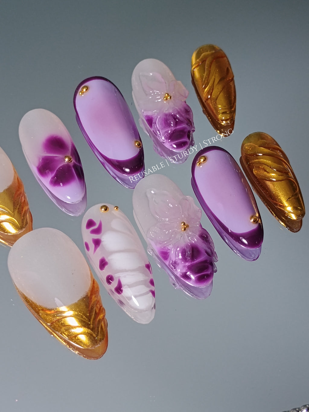 Golden Metal Luxe Orchid