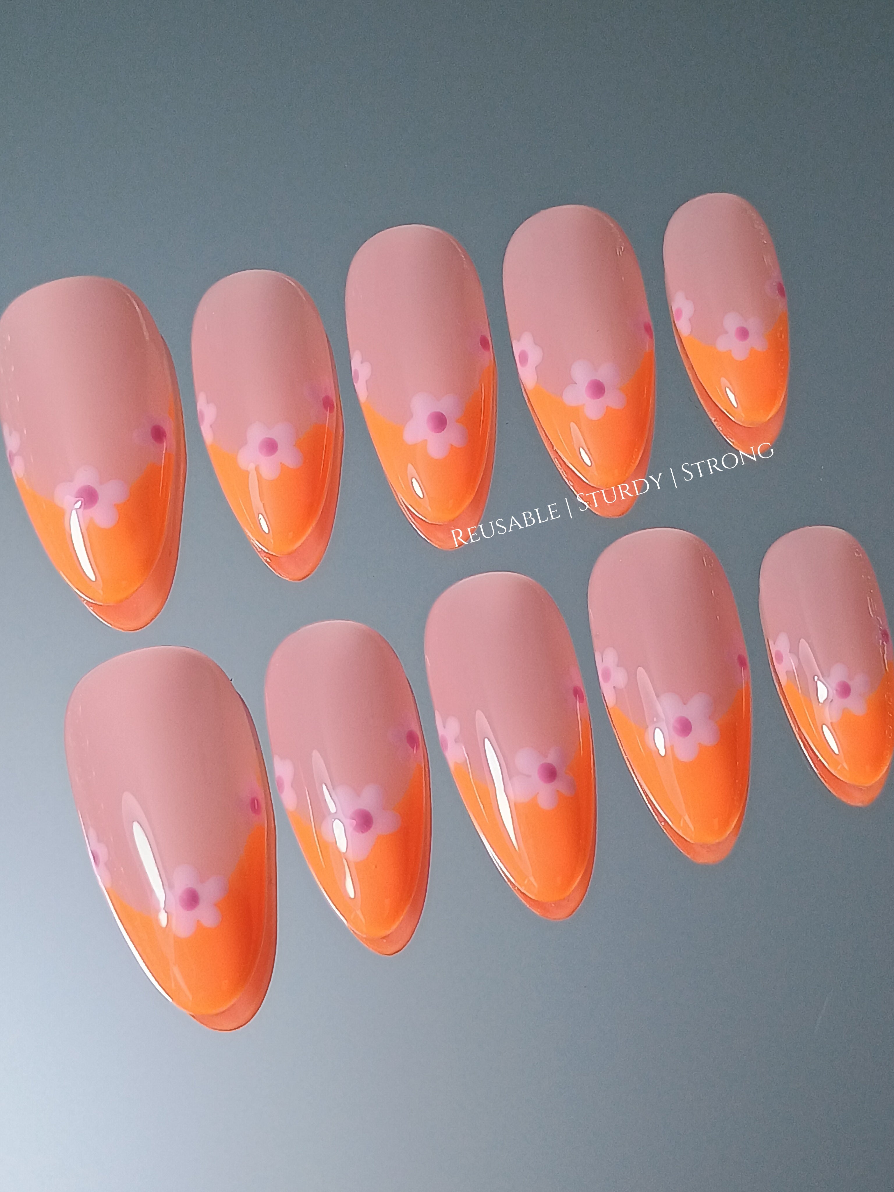 Orange neon tinted daisy flower