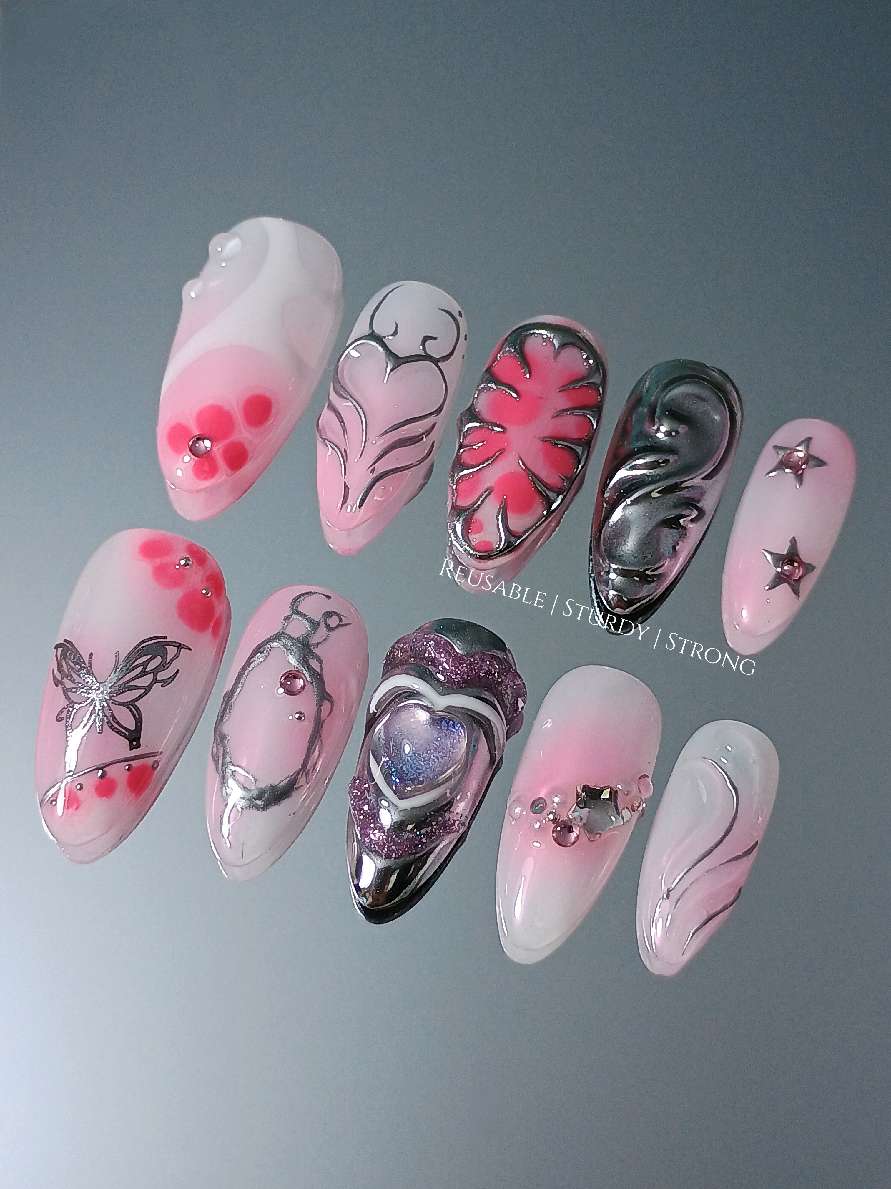 Free Style Funky Silver Butterfly