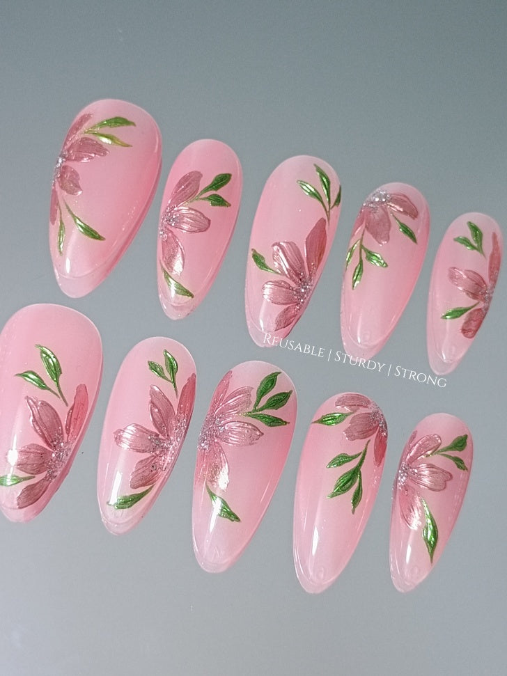 Elegant Rose Gold Blossom Shine