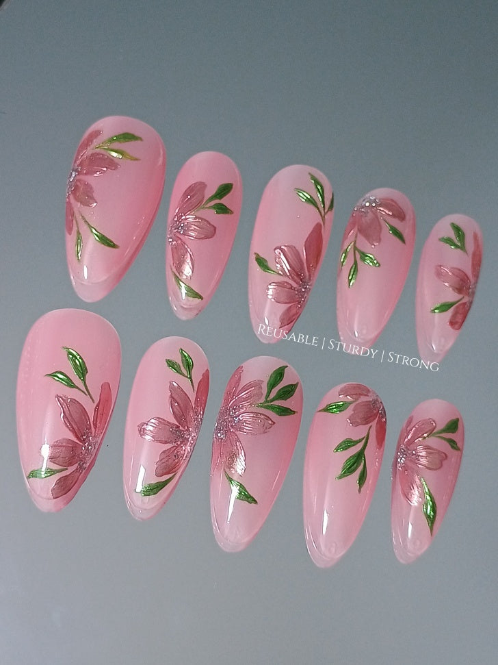 Elegant Rose Gold Blossom Shine