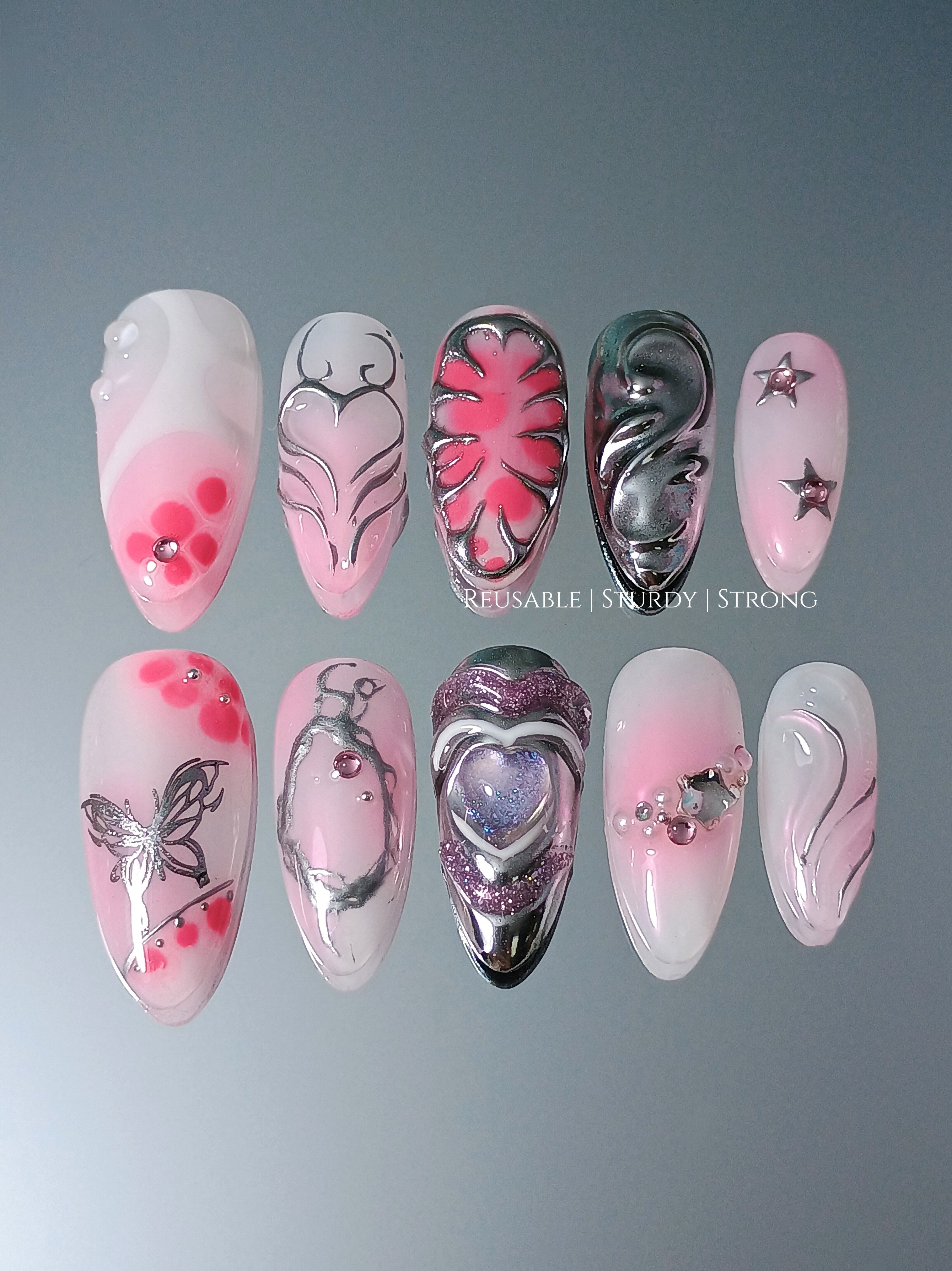 Free Style Funky Silver Butterfly