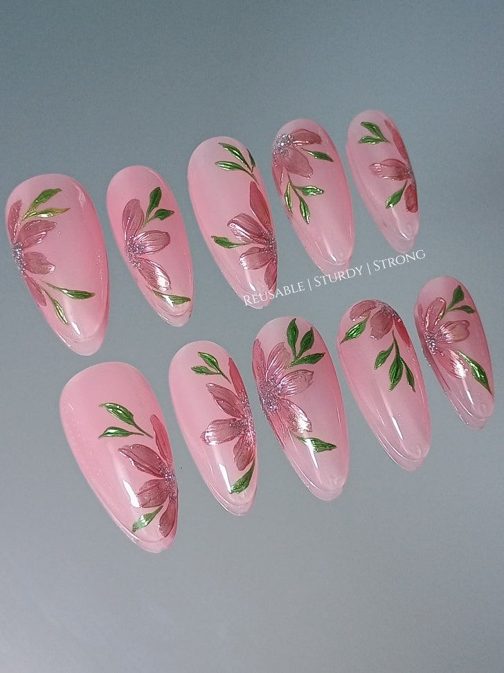 Elegant Rose Gold Blossom Shine