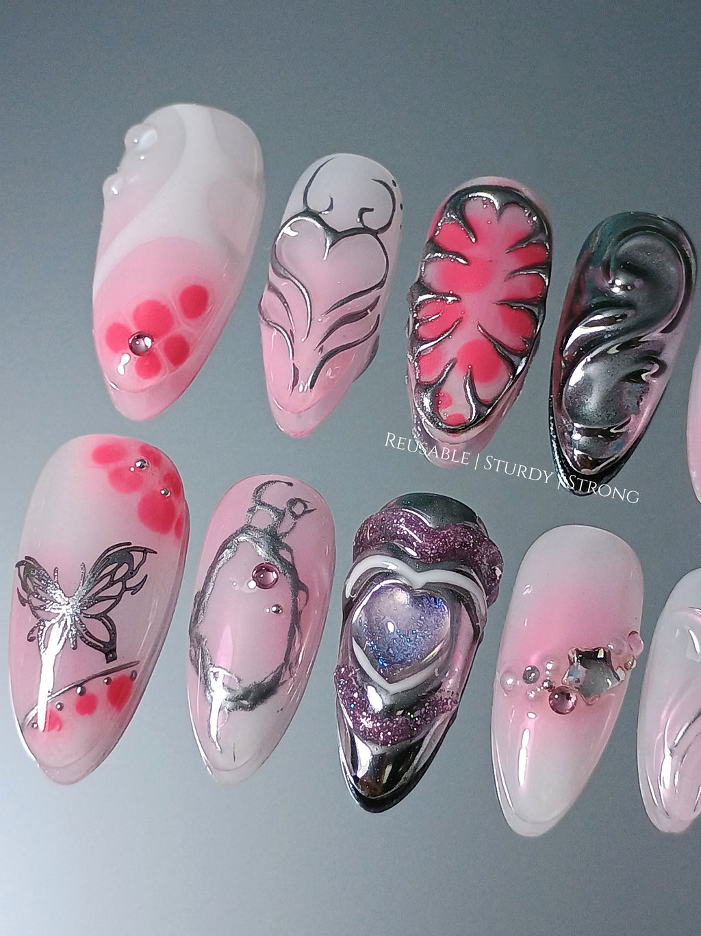 Free Style Funky Silver Butterfly