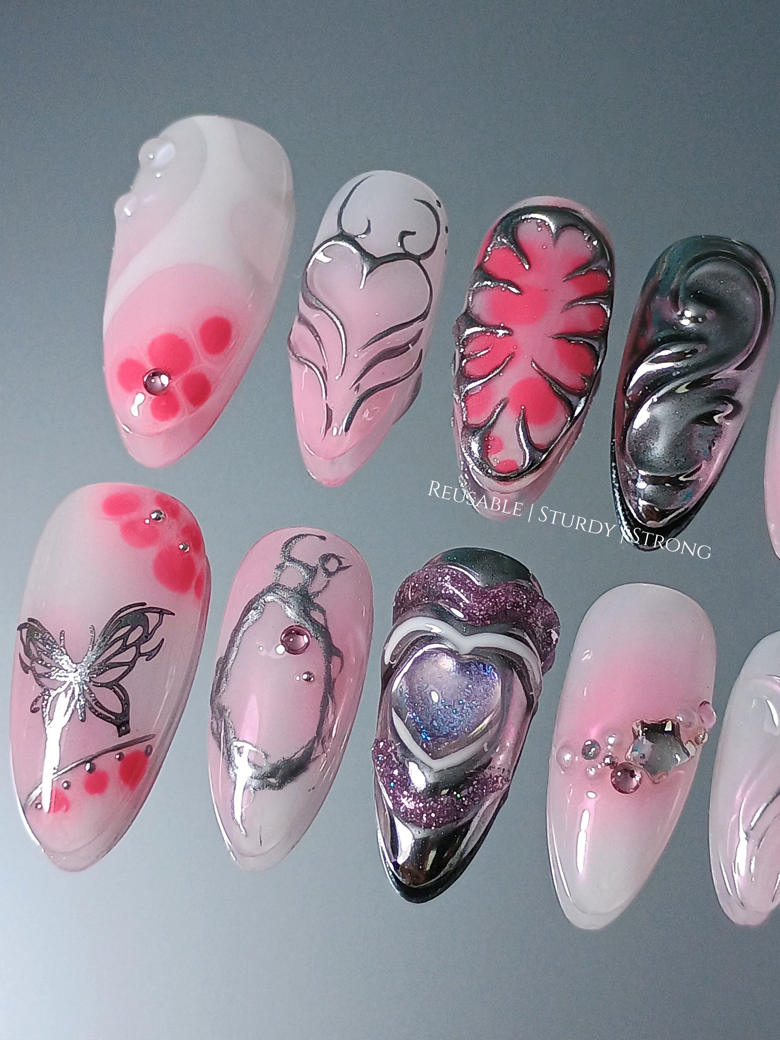 Free Style Funky Silver Butterfly