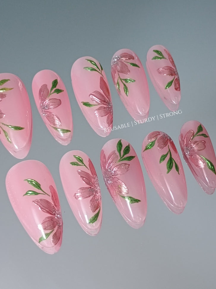 Elegant Rose Gold Blossom Shine