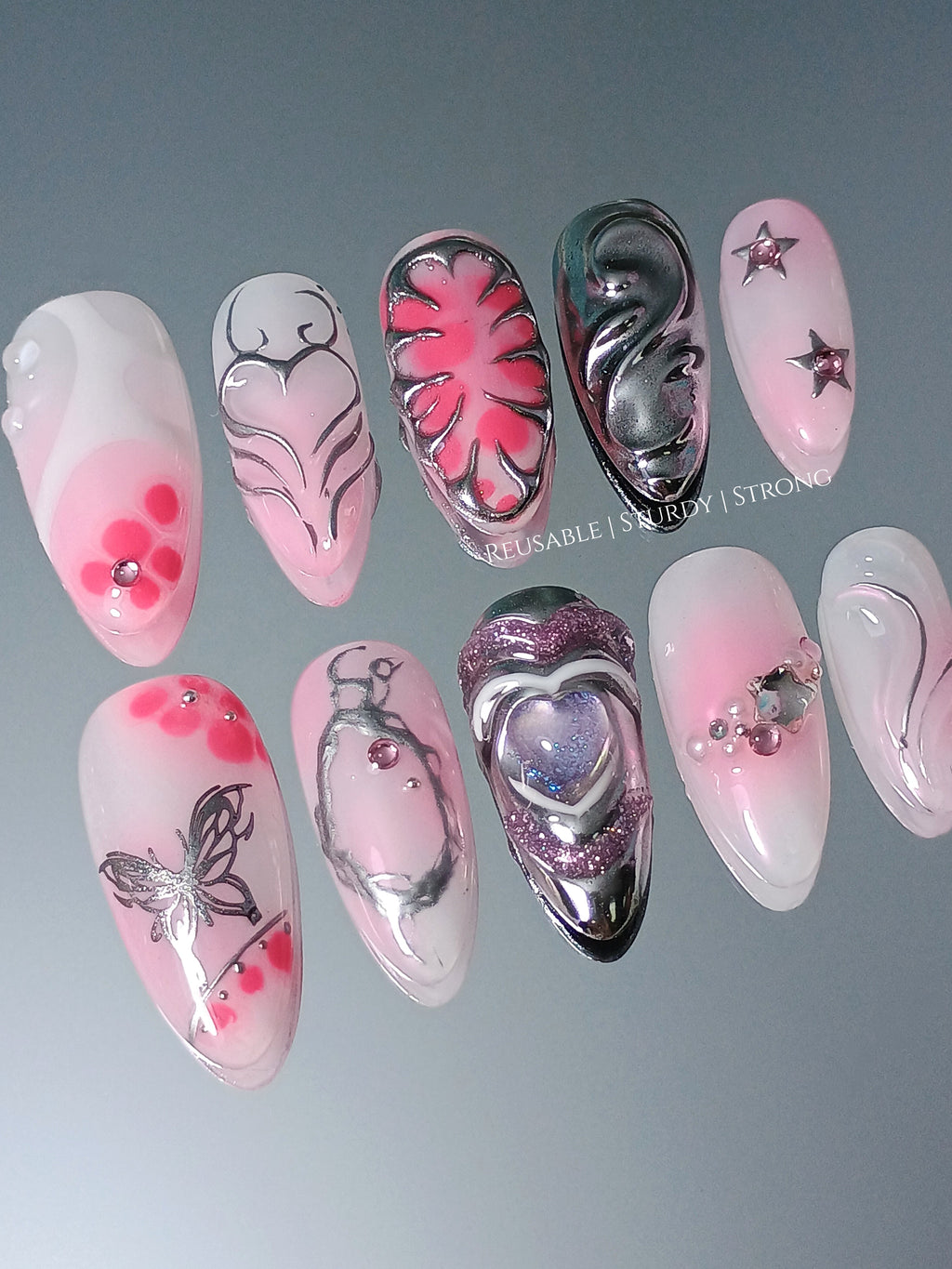 Free Style Funky Silver Butterfly