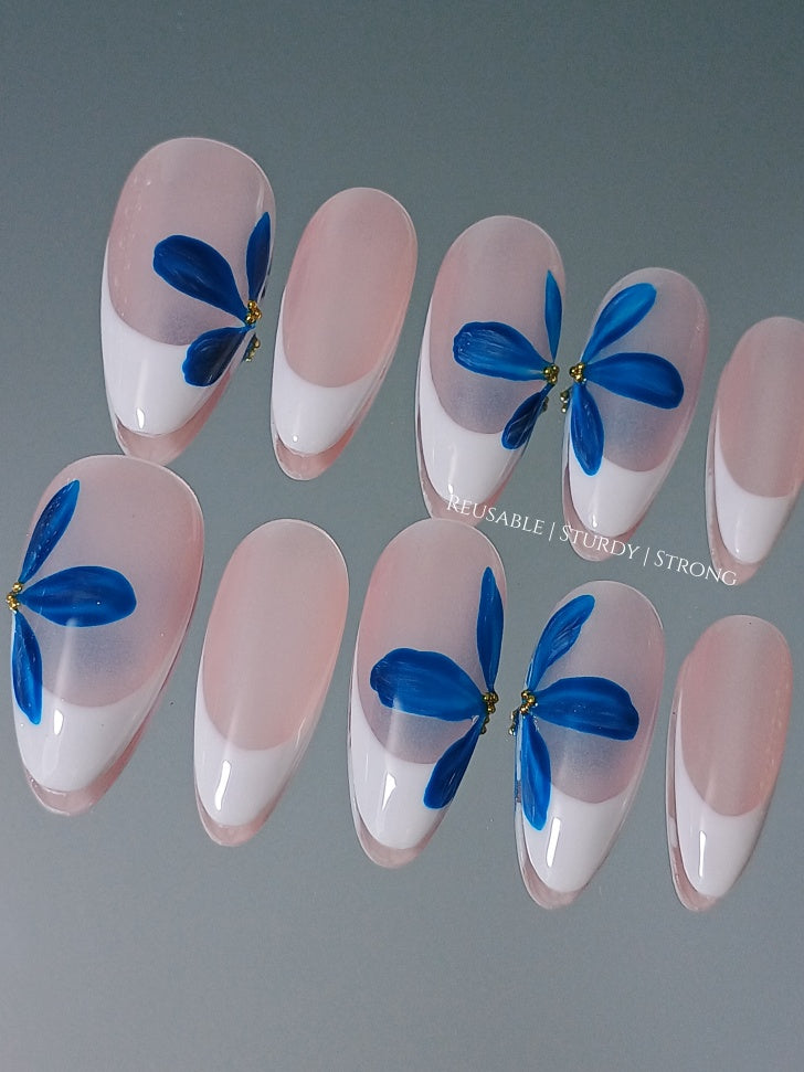 Aesthetic Blue Flower On The Side