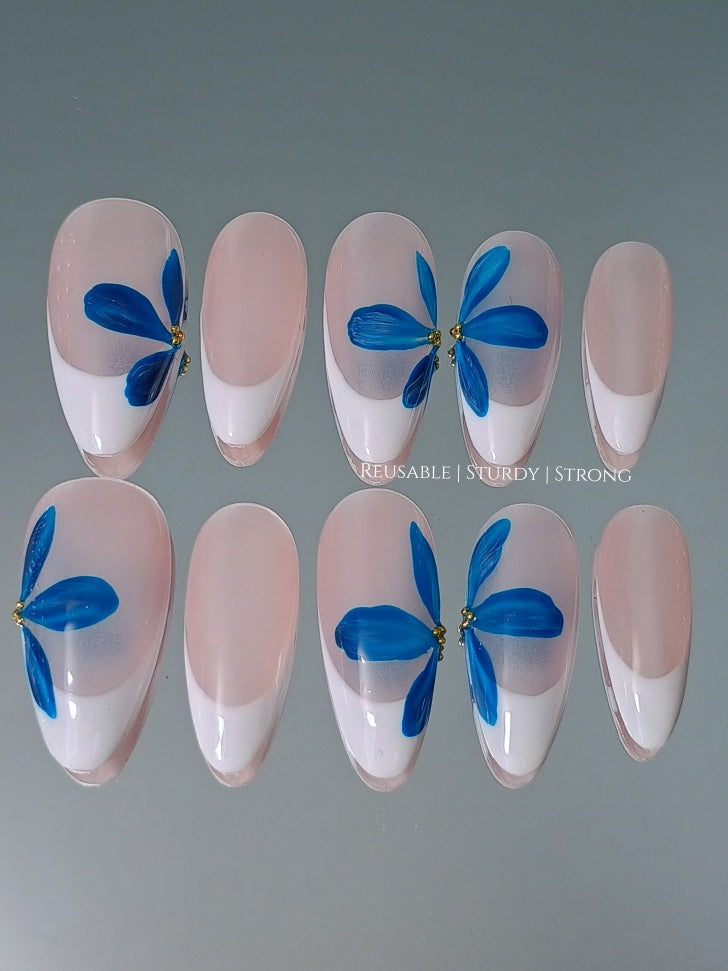 Aesthetic Blue Flower On The Side