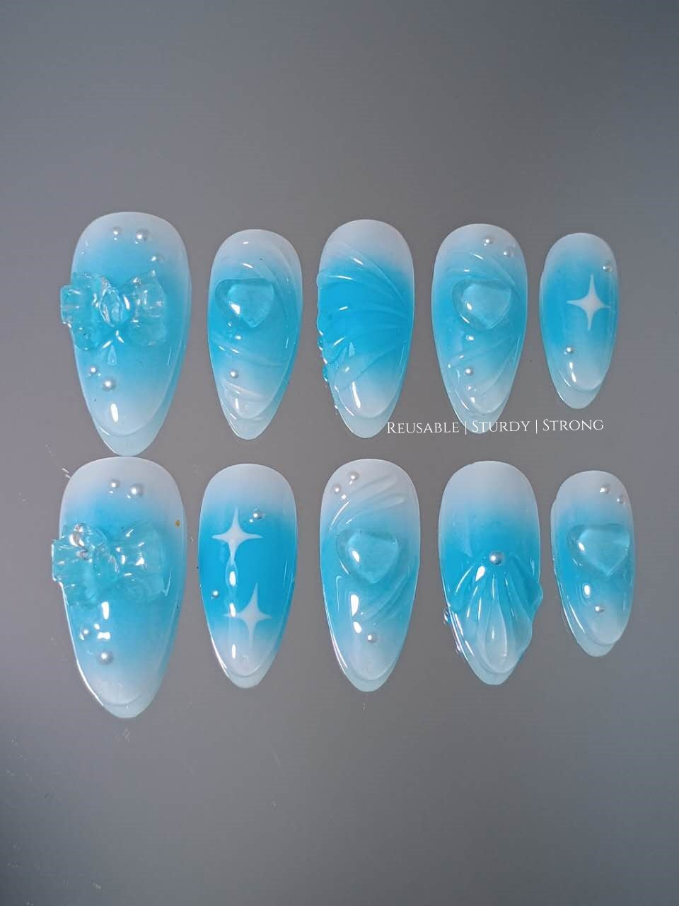 Blushed Blue Romance Heart