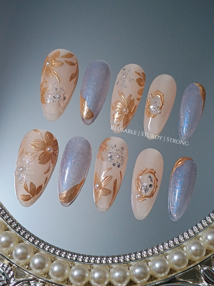 Rainbow Holographic Cat Eye Blossoms