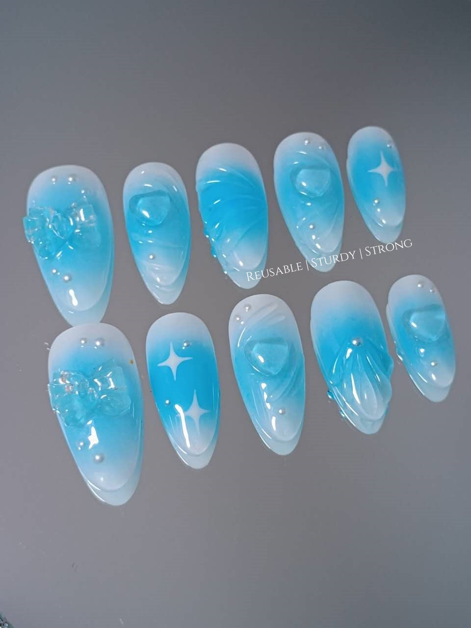 Blushed Blue Romance Heart