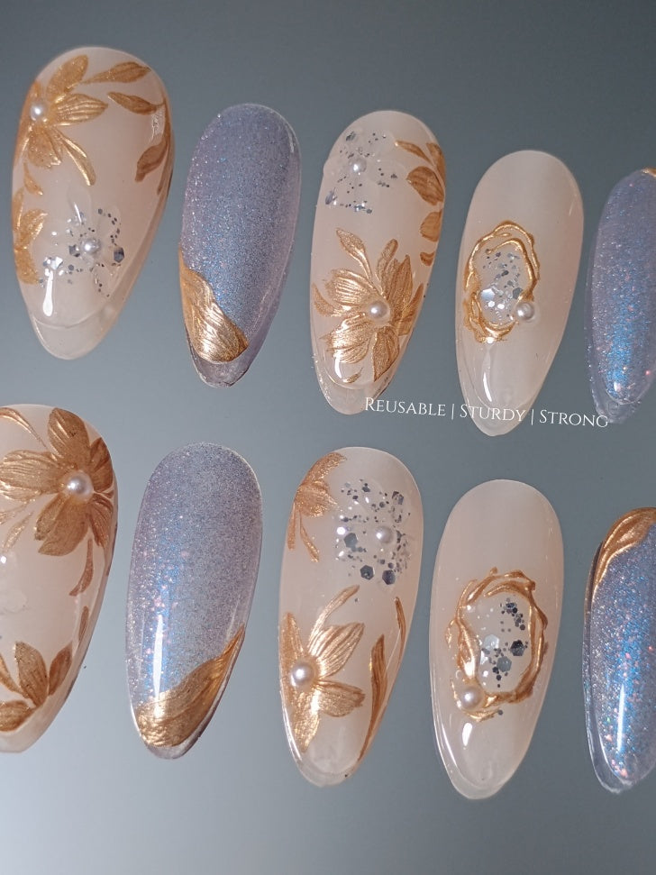 Rainbow Holographic Cat Eye Blossoms