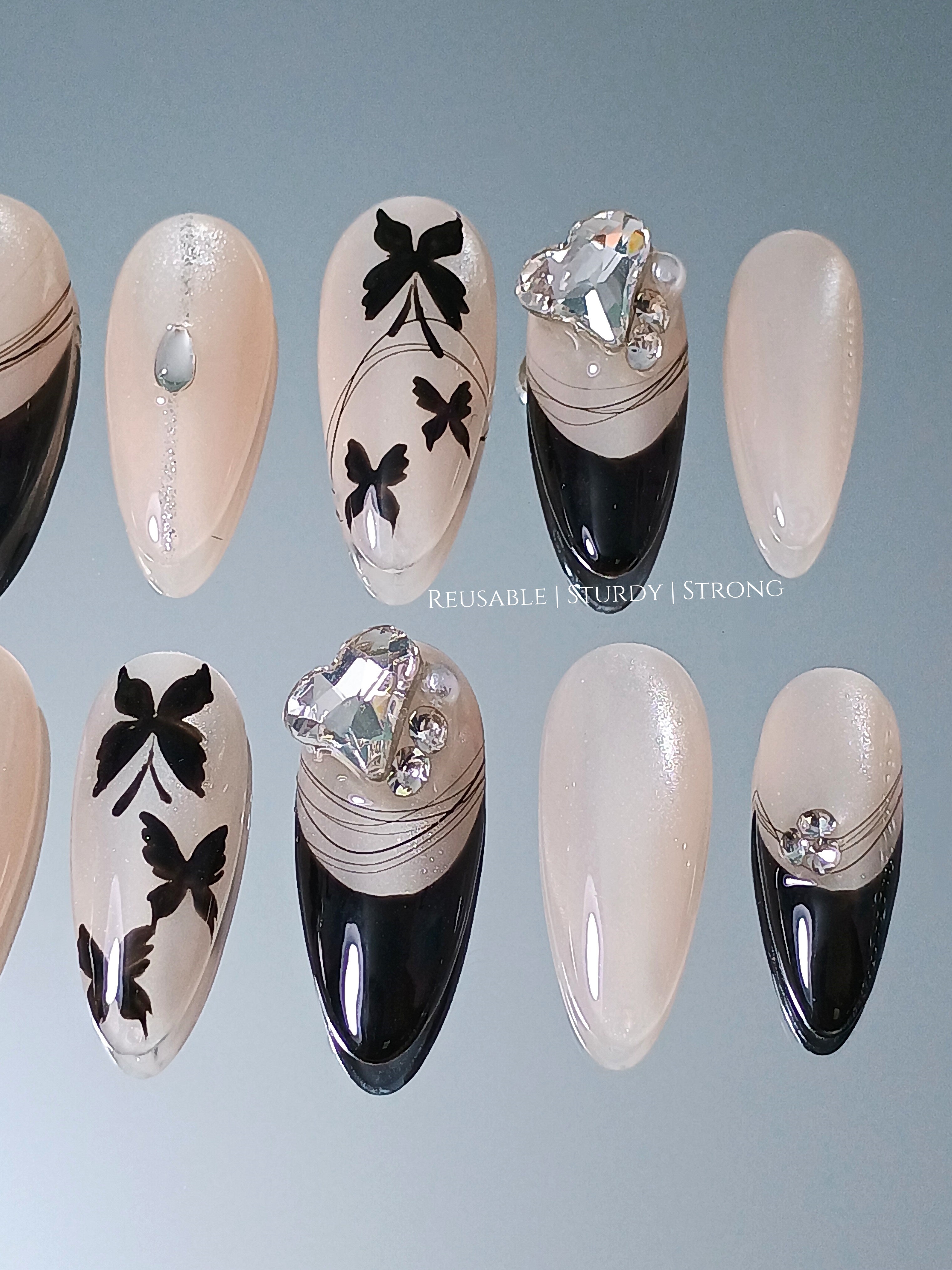 Butterfly Illustration Bling Heart